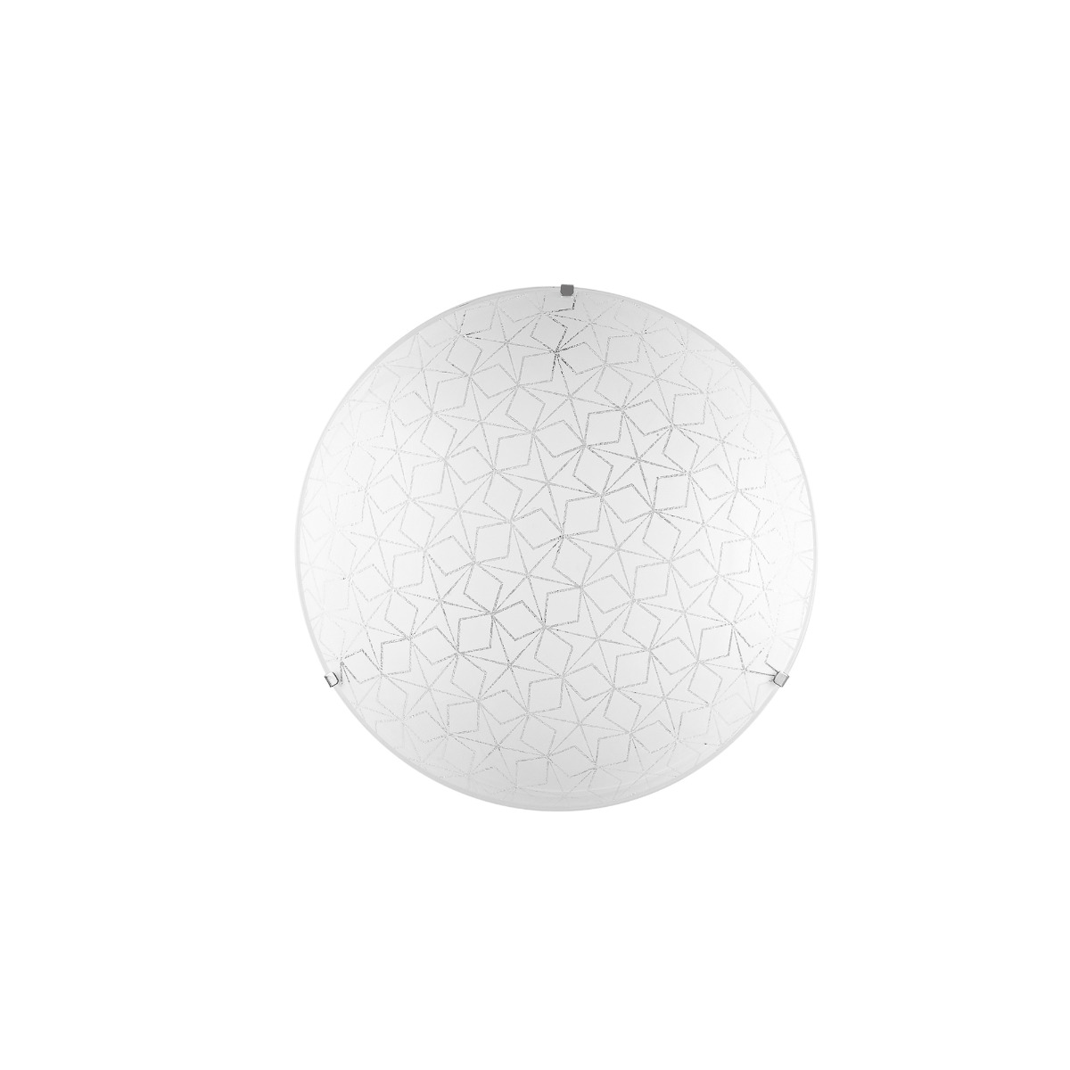 PLAFONIERA ESAGRAM BIANCO TRASPARENTE DIAM. 30CM - 2XE27