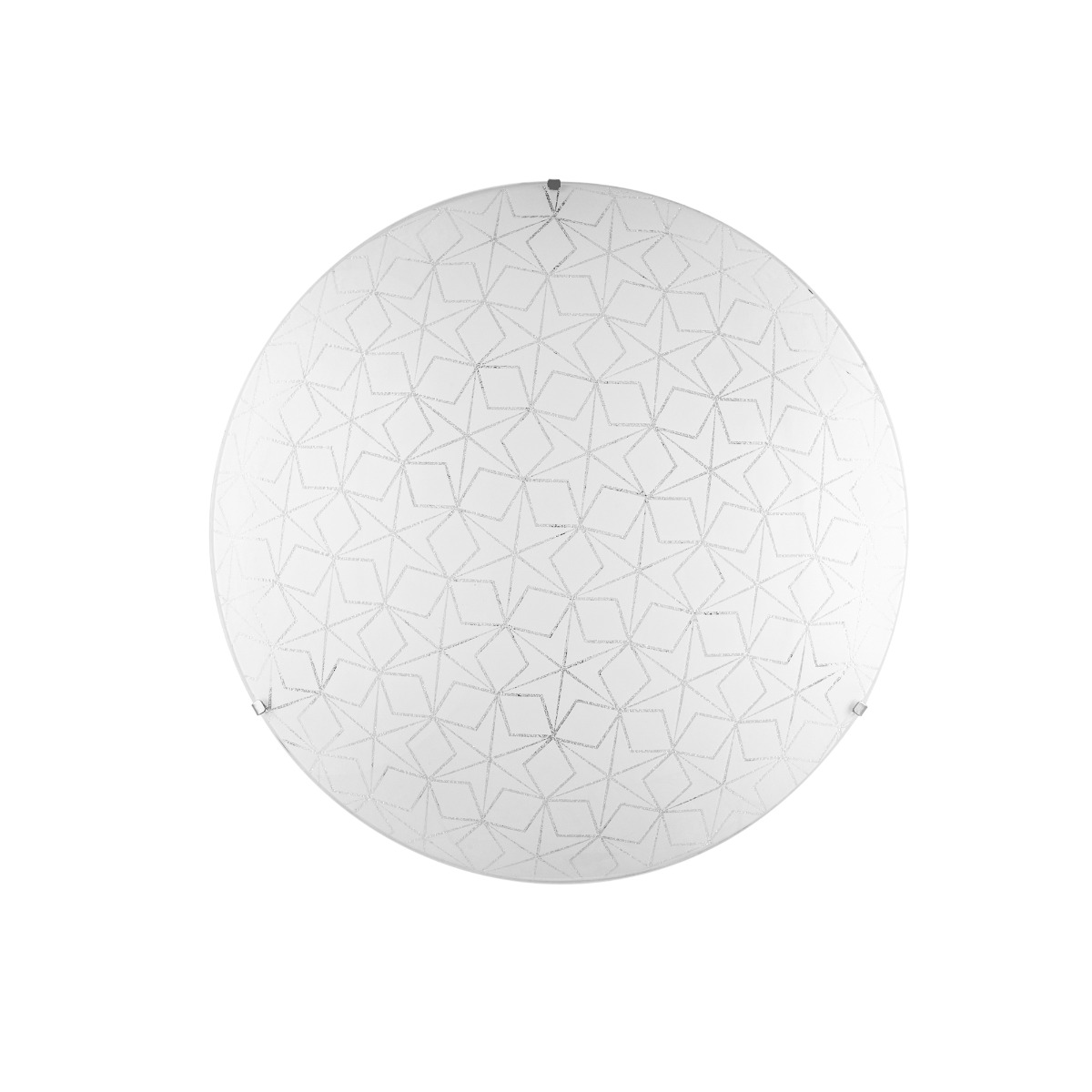 PLAFONIERA ESAGRAM BIANCO TRASPARENTE DIAM. 40CM - 2XE27