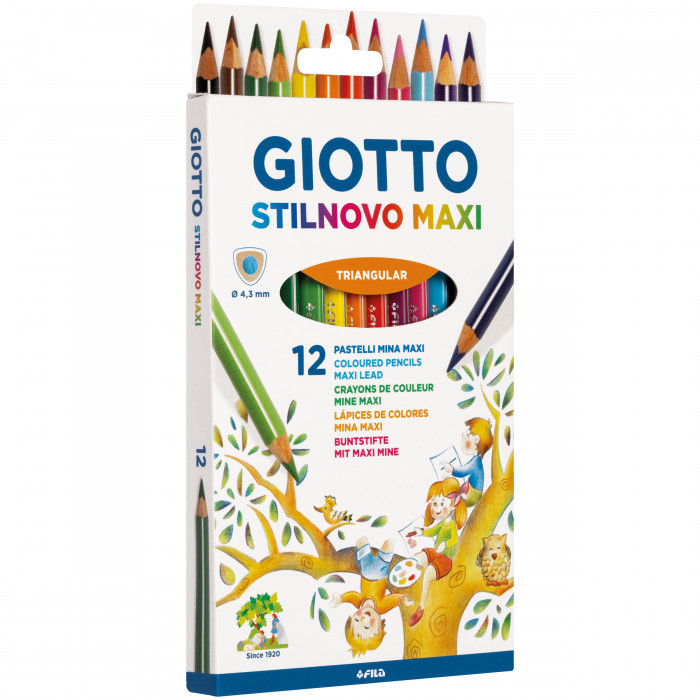 GIOTTO - STILNOVO MAXI ASTUCCIO 12 MATITE COLORATE 