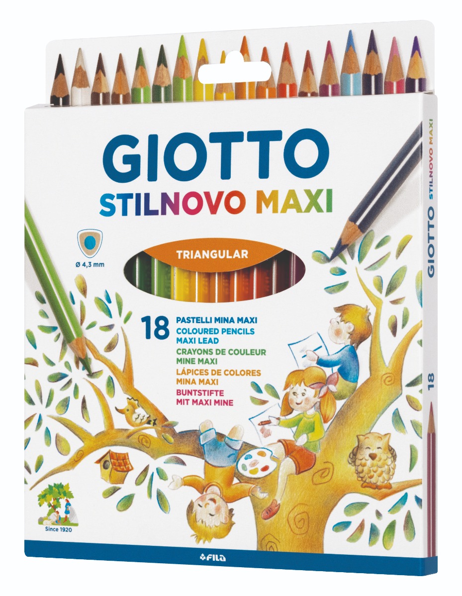 GIOTTO - GIOTTO STILNOVO MAXI CON 18 MATITE COLORATE 