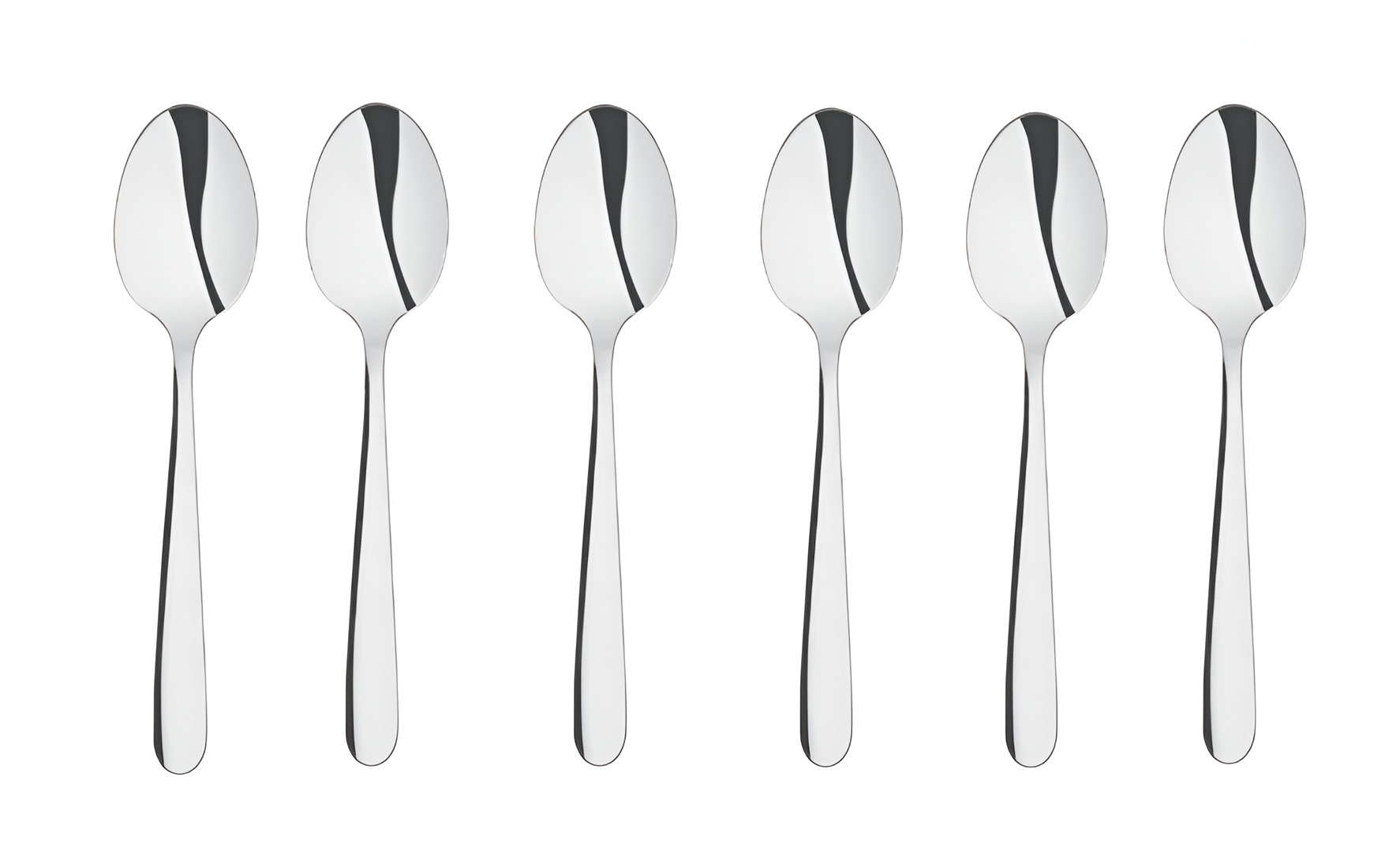 SET 6 CUCCHIAINI CAFFE' LINEA CORSARO IN ACCIAIO INOX 13CM