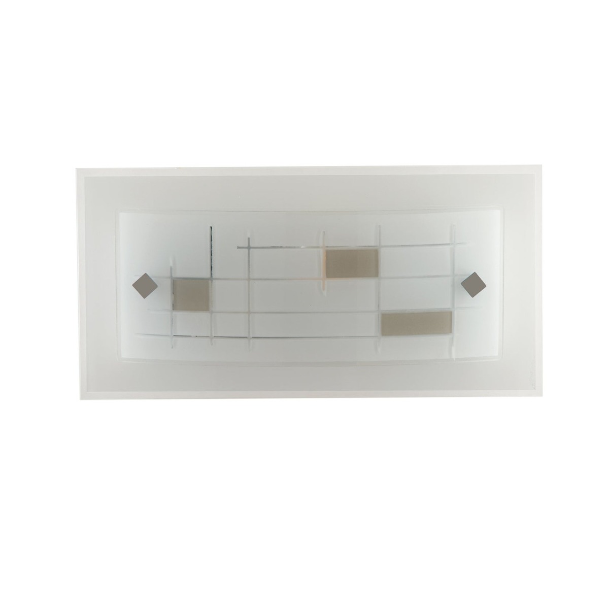 APPLIQUE MUSA BIANCO/TRASPARENTE/TORTORA 30X15CM - 1XE27 MAX 60W
