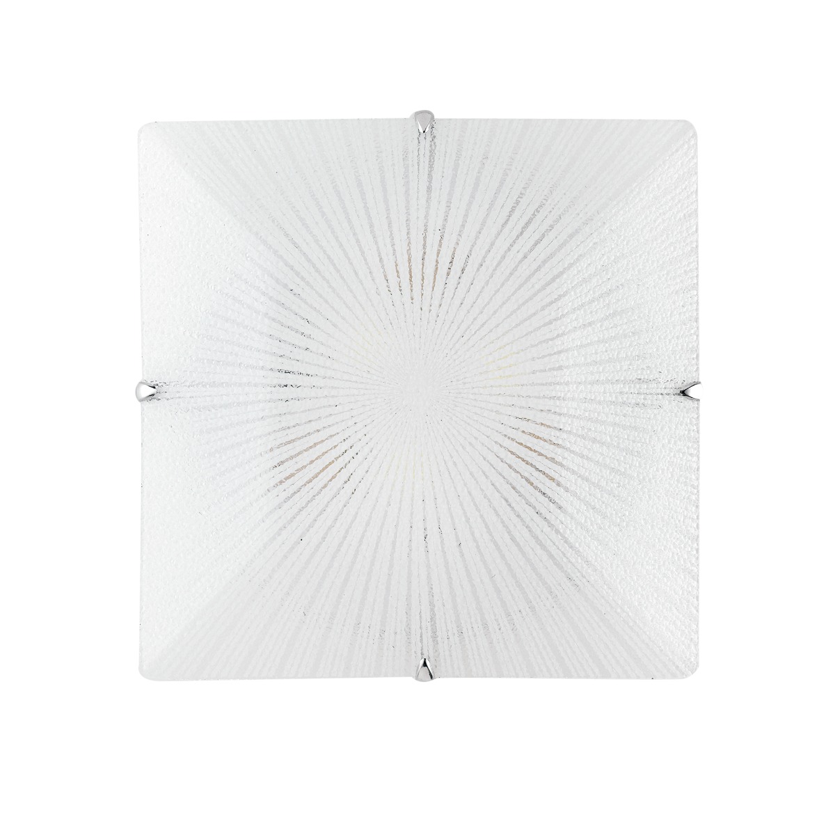 PLAFONIERA ISIDE BIANCO E CROMO 40X40CM - 3XE27 MAX 60W