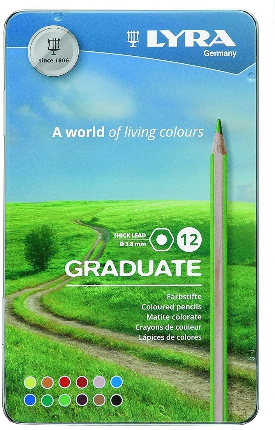LYRA - GRADUATE COFANETTO 12 MATITE COLORATE 