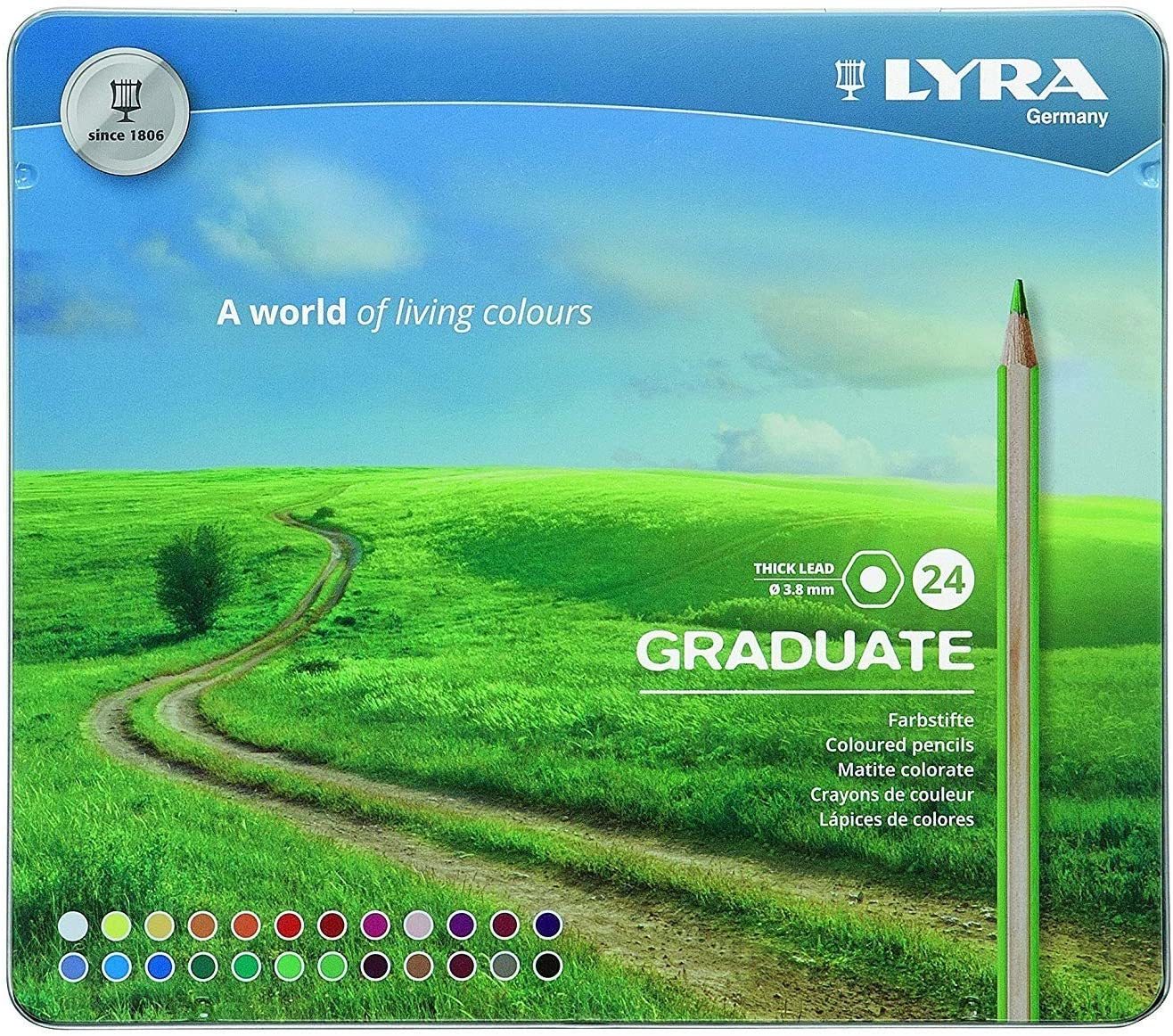 LYRA - GRADUATE SCATOLA 24 MATITE COLORATE