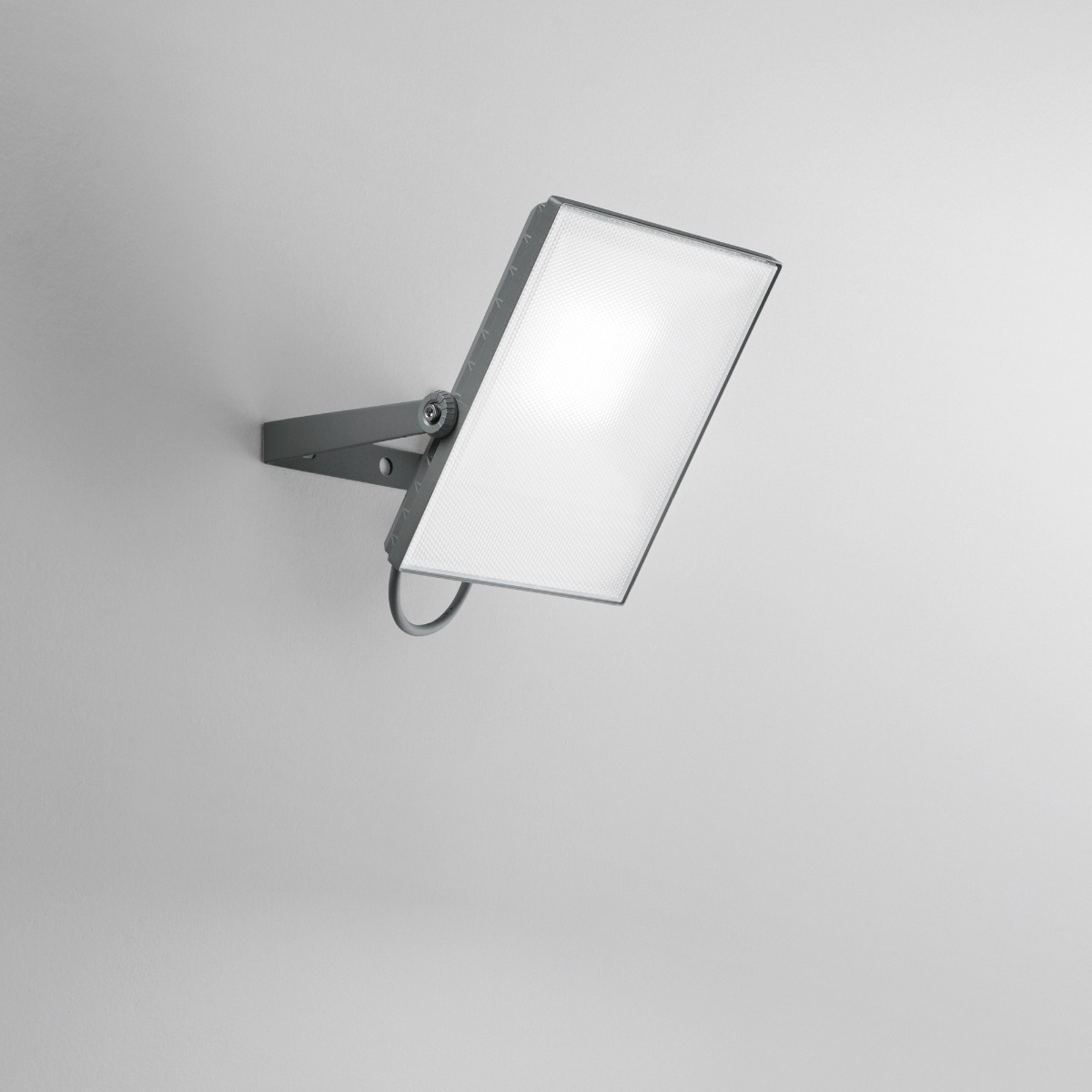 PROIETTORE A LED AXEL SILVER GOFFRATO 22.8X3.8CM H. 30.1CM - 50W 3000/4000K 5500lm 