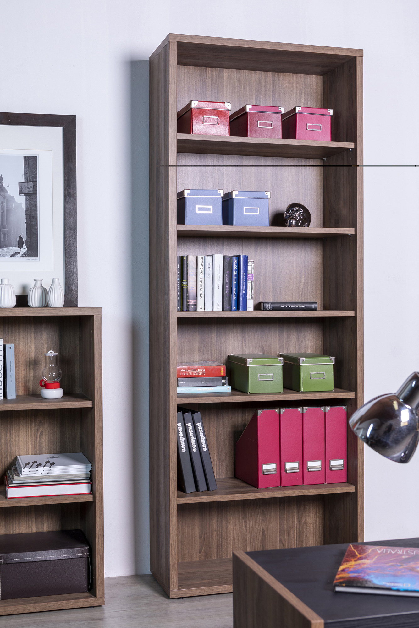 LIBRERIA MOD. DA VINCI CM 81.6X35.7 H. 217.2 NOCE BRERA 