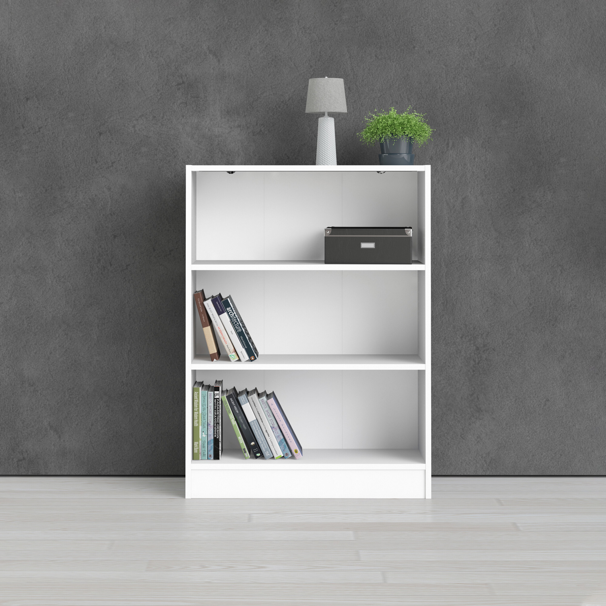 LIBRERIA MOD. BASIC CM 79X26.7 H 107.2 BIANCO OPACO