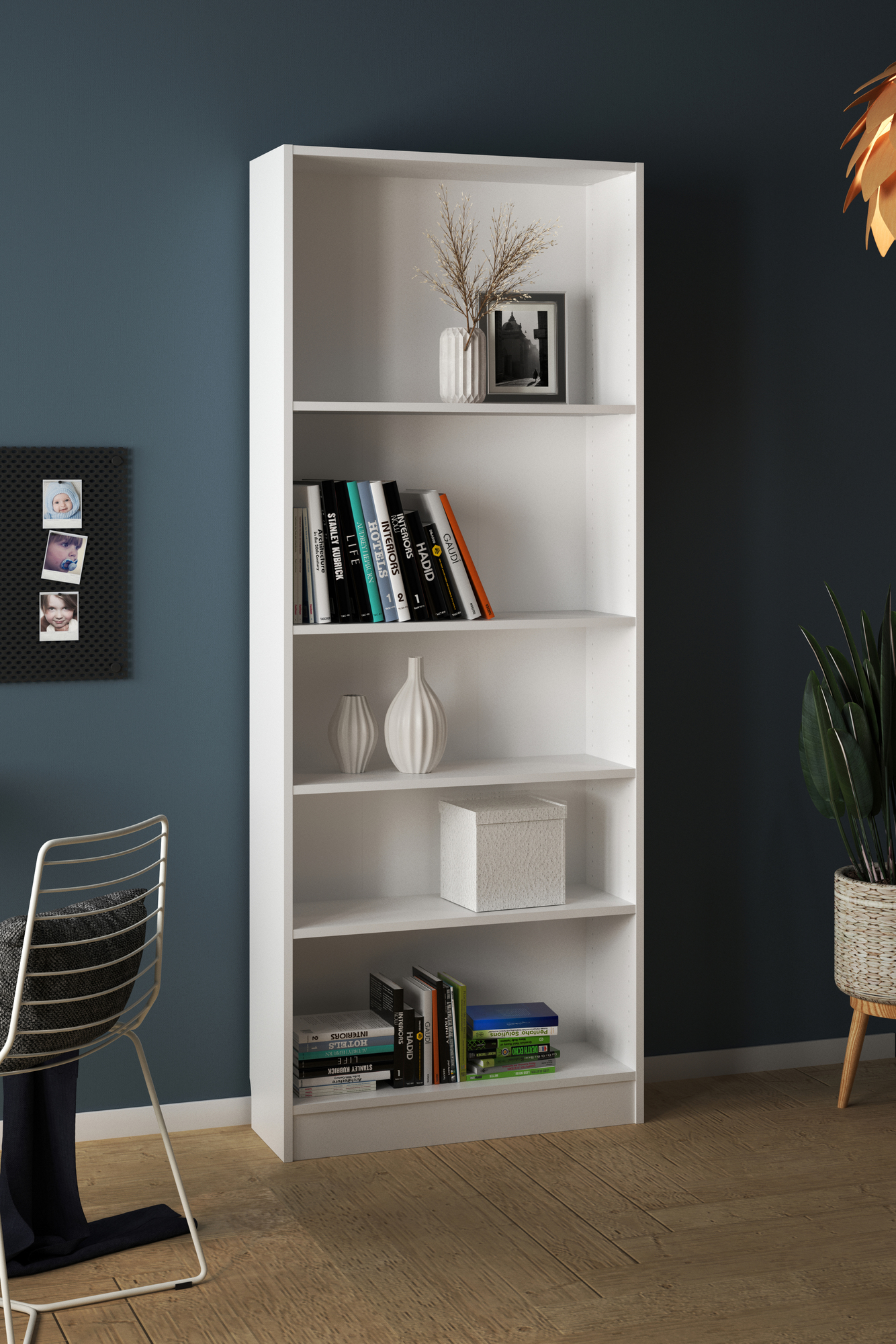 LIBRERIA MOD. BASIC CM 79X26.7 H. 203.2 BIANCO OPACO