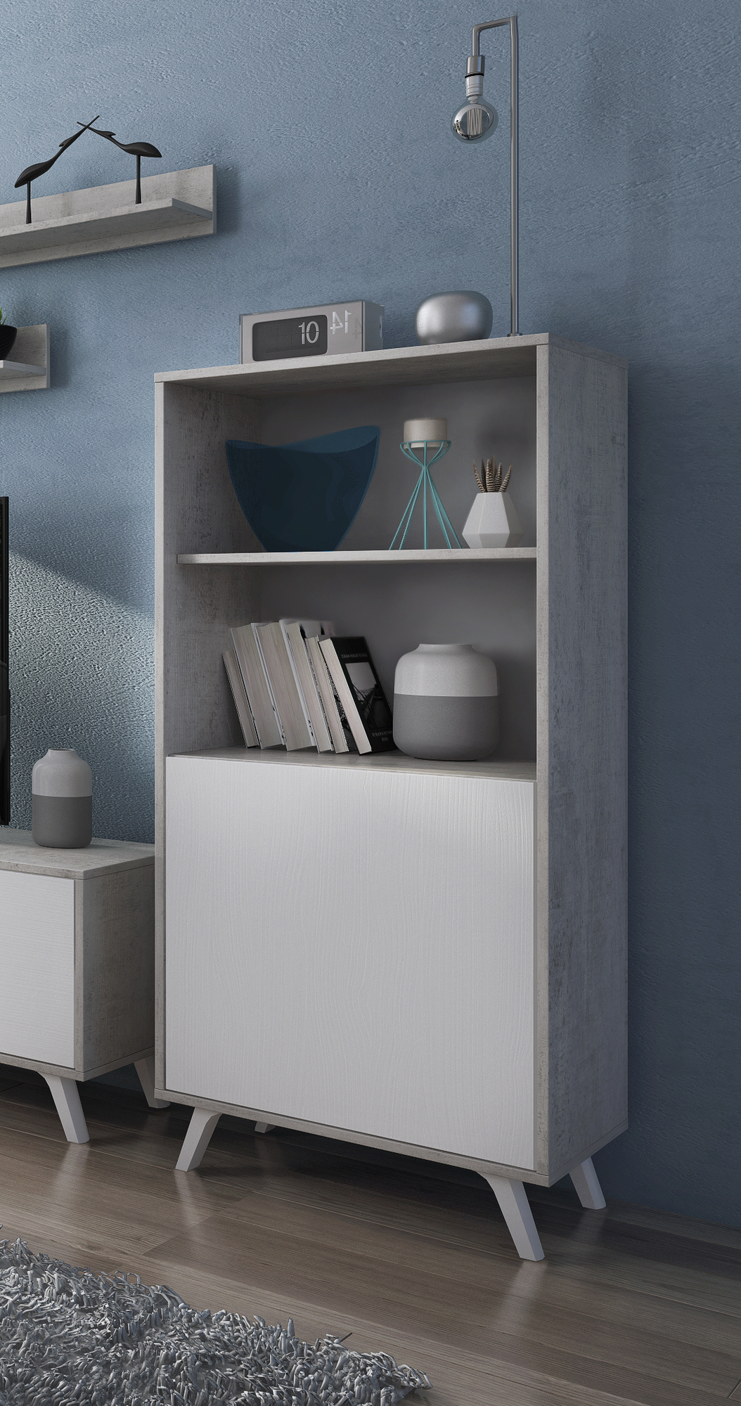 MADIA MOD. NIMES CM 60X40 H. 135 BETON E RUSTICA