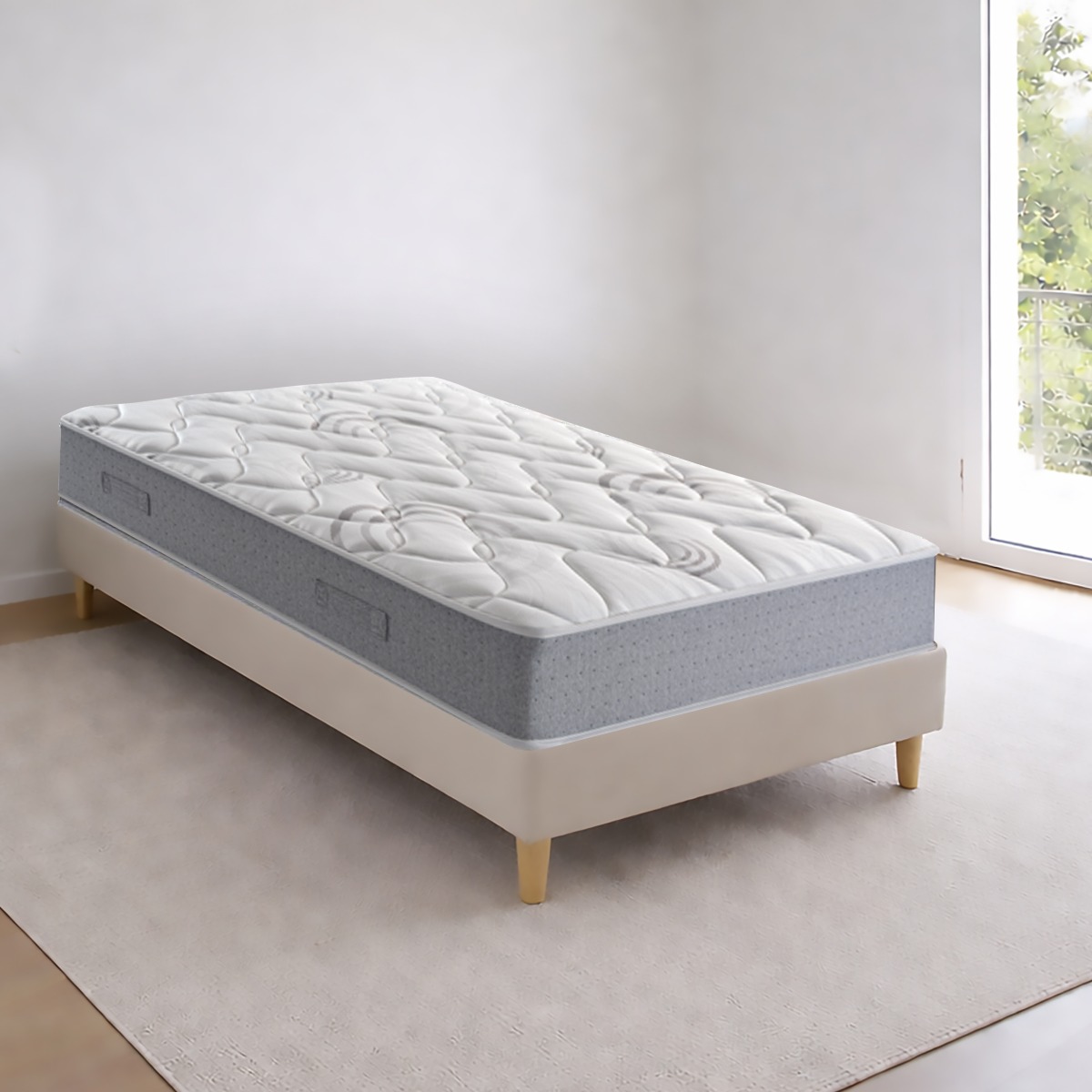 MATERASSO MOD. ARIA MEMORY 1 PIAZZA E 1/2 120X190CM A MOLLE TRADIZIONALI E MEMORY  