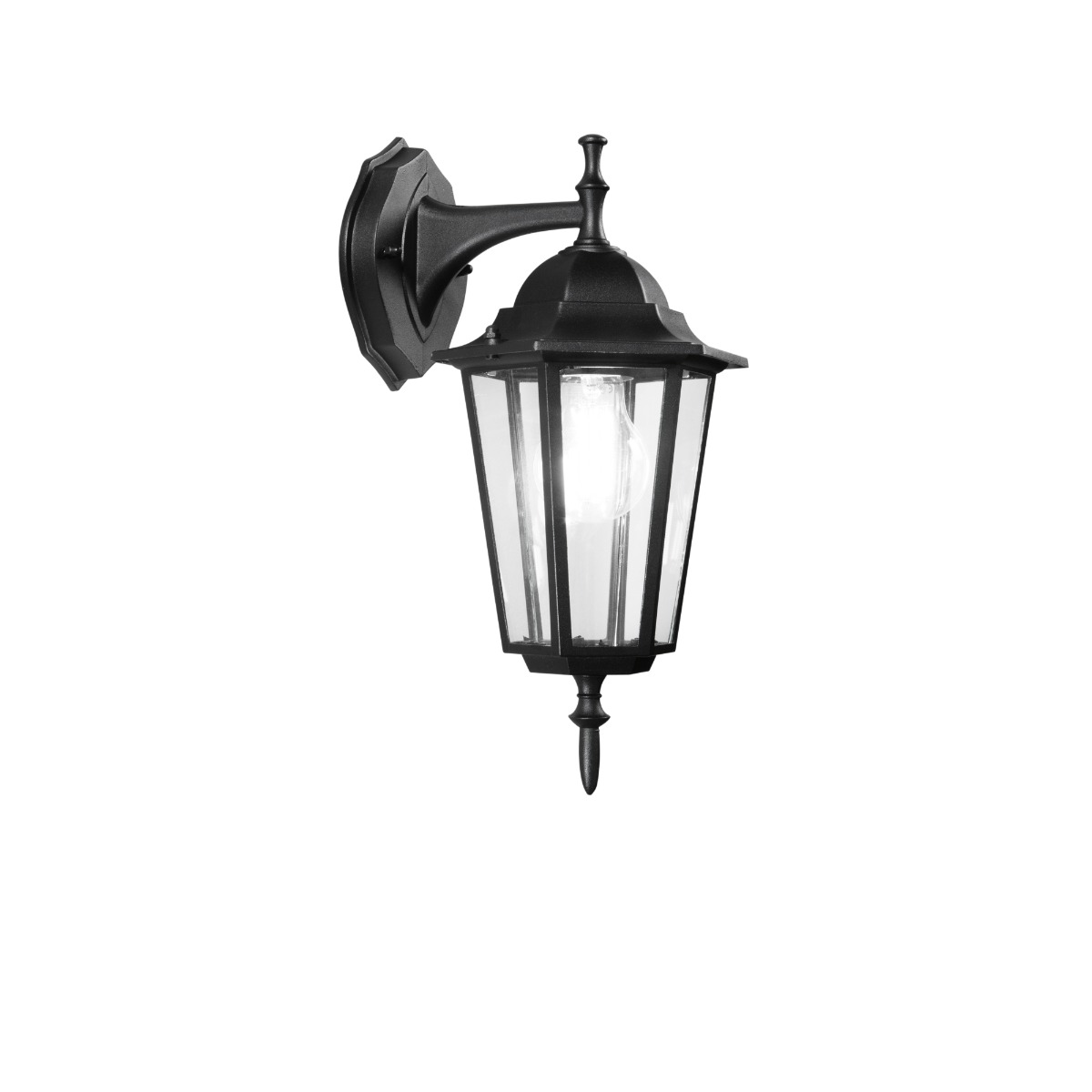 APPLIQUE DA ESTERNO DOWNLIGHT MILANO NERO IN ALLUMINIO PRESSOFUSO - 1XE27 MAX 60W 