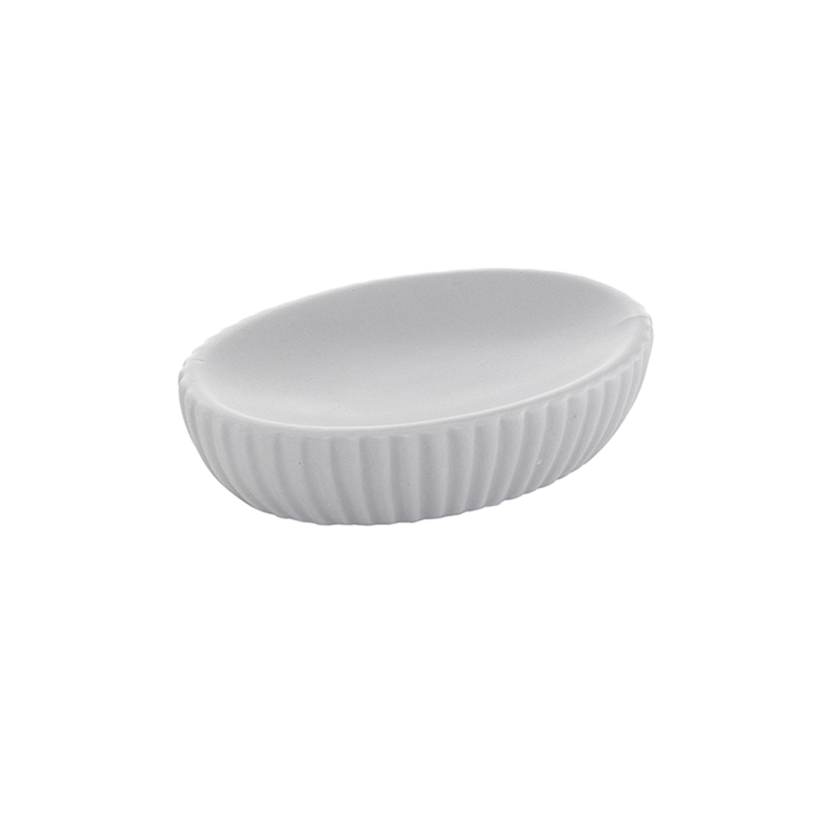 LINEA MARIKA - PORTA SAPONE IN CERAMICA GRIGIO