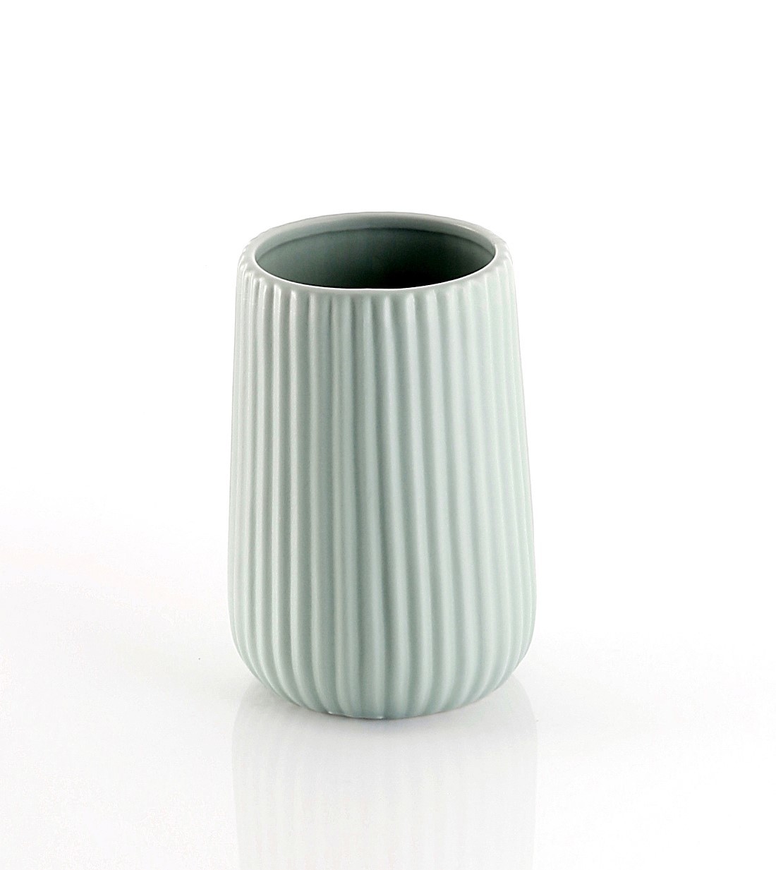 LINEA MARIKA - BICCHIERE PORTASPAZZOLINI IN CERAMICA VERDE SALVIA 