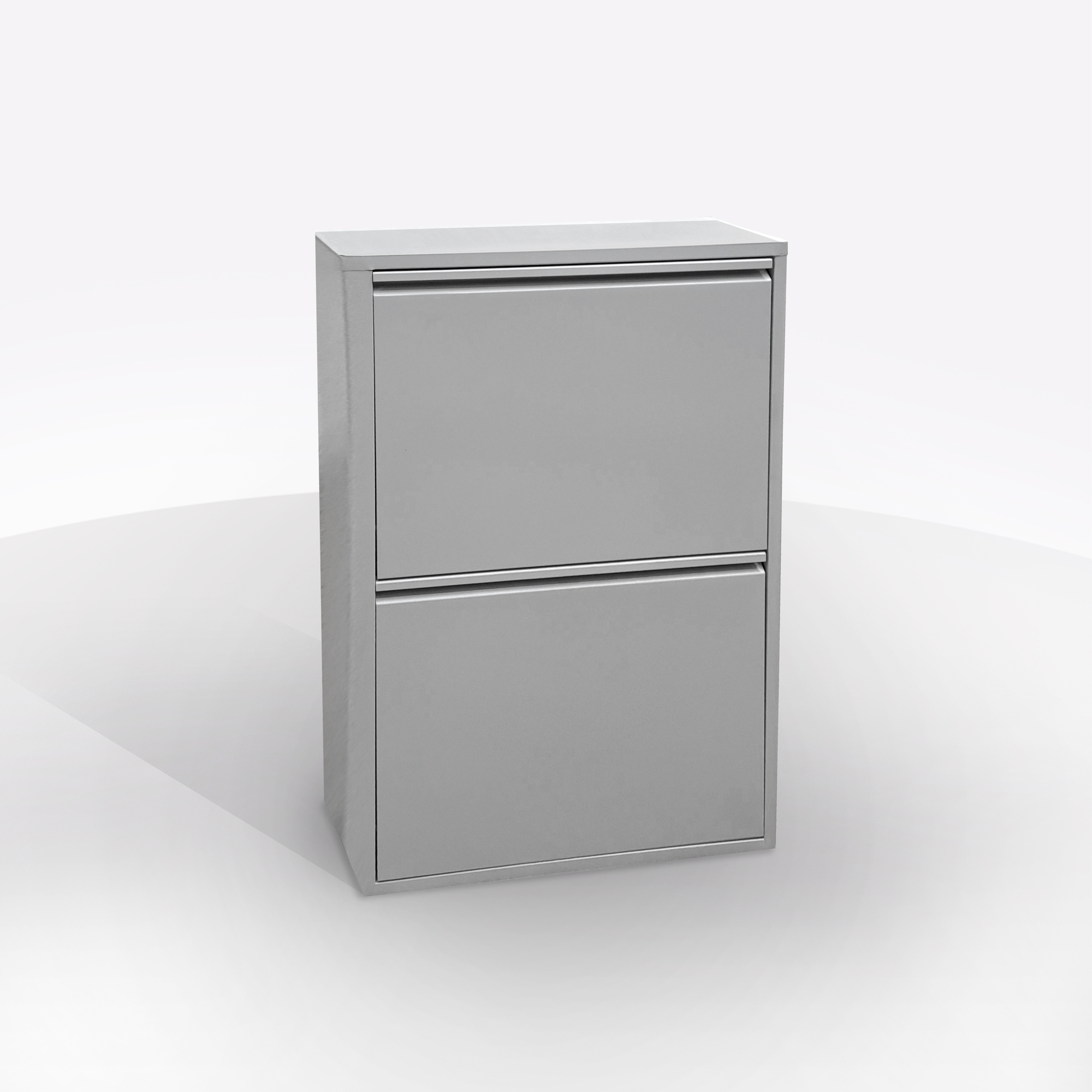 PORTARIFIUTI CM 60X25 H. 92.5 IN METALLO GRIGIO