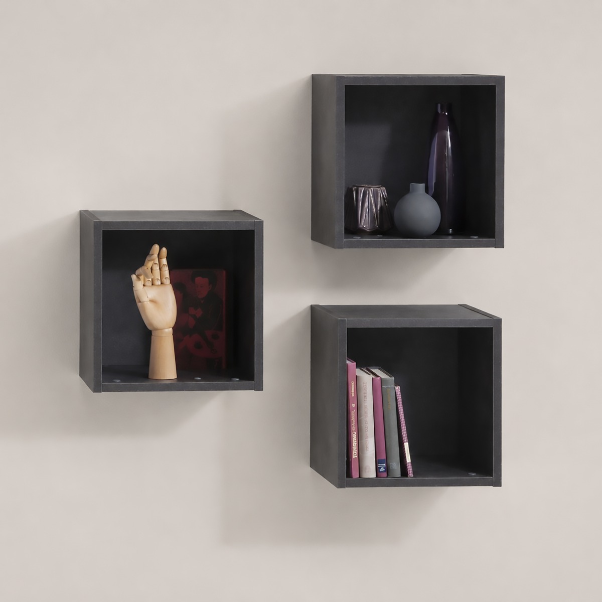 SET 3 LIBRERIE PENSILI MOD. VITTORIA NERO PORTLAND