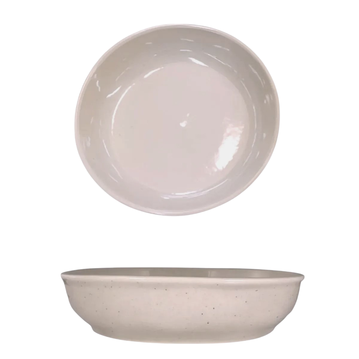 PIATTO FONDO IN CERAMICA LINEA FONT DIAM. 22CM TORTORA