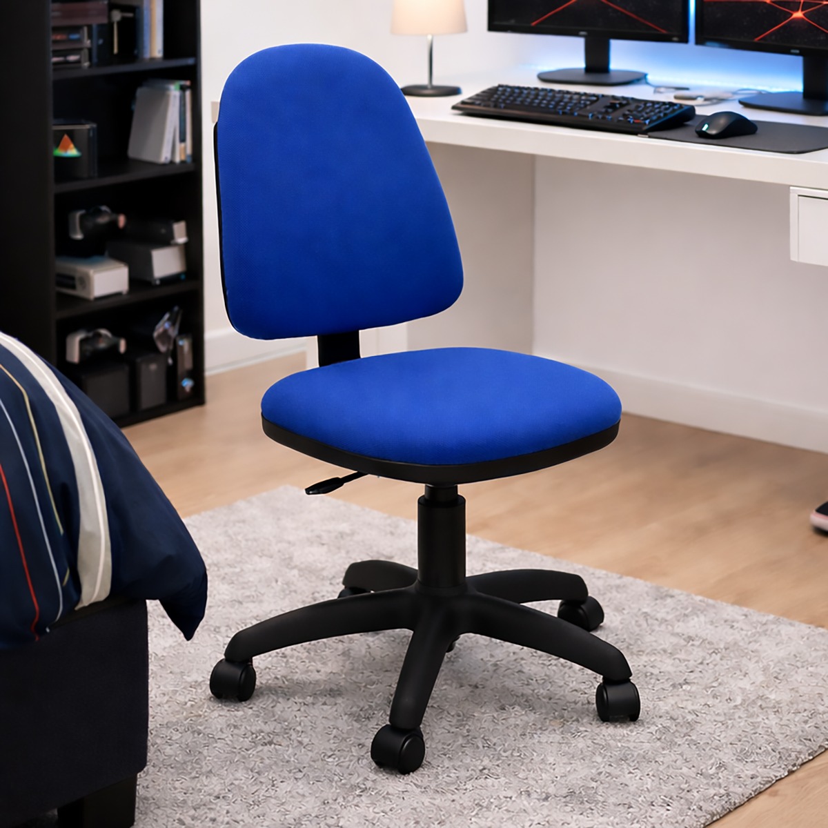 SEDIA UFFICIO MOD. START H IN TESSUTO BLU 