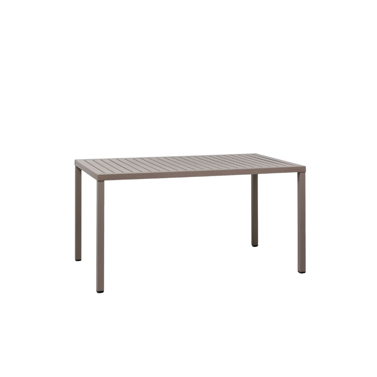 NARDI OUTDOOR - TAVOLO FISSO CUBE CM 140X80 IN ALLUMINIO TORTORA