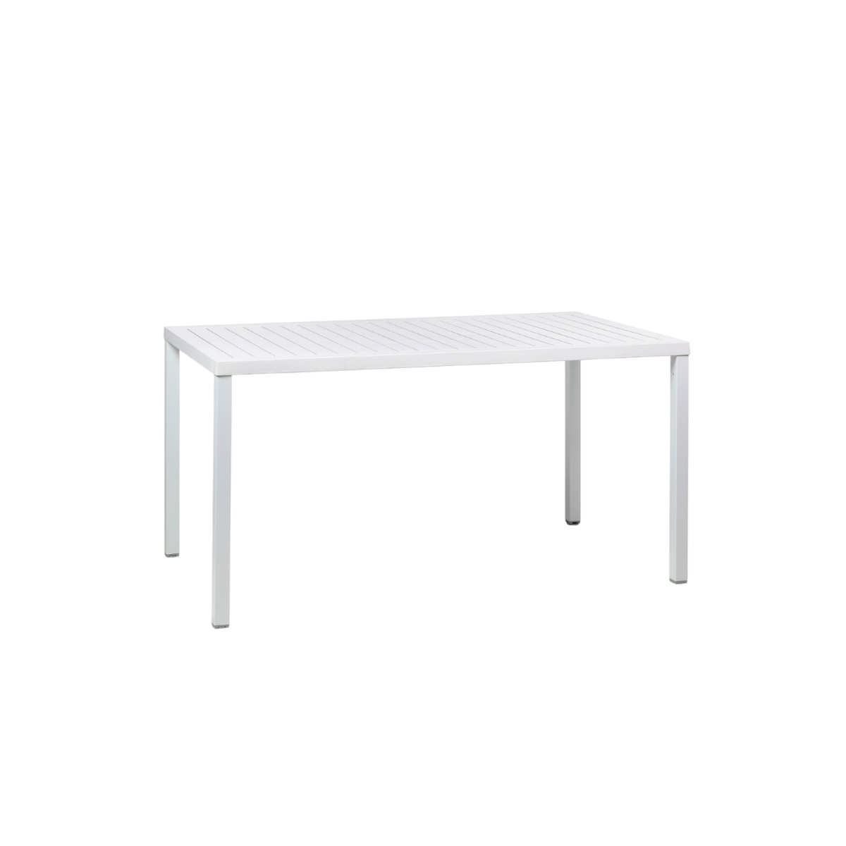 NARDI OUTDOOR - TAVOLO FISSO CUBE CM 140X80 IN ALLUMINIO BIANCO