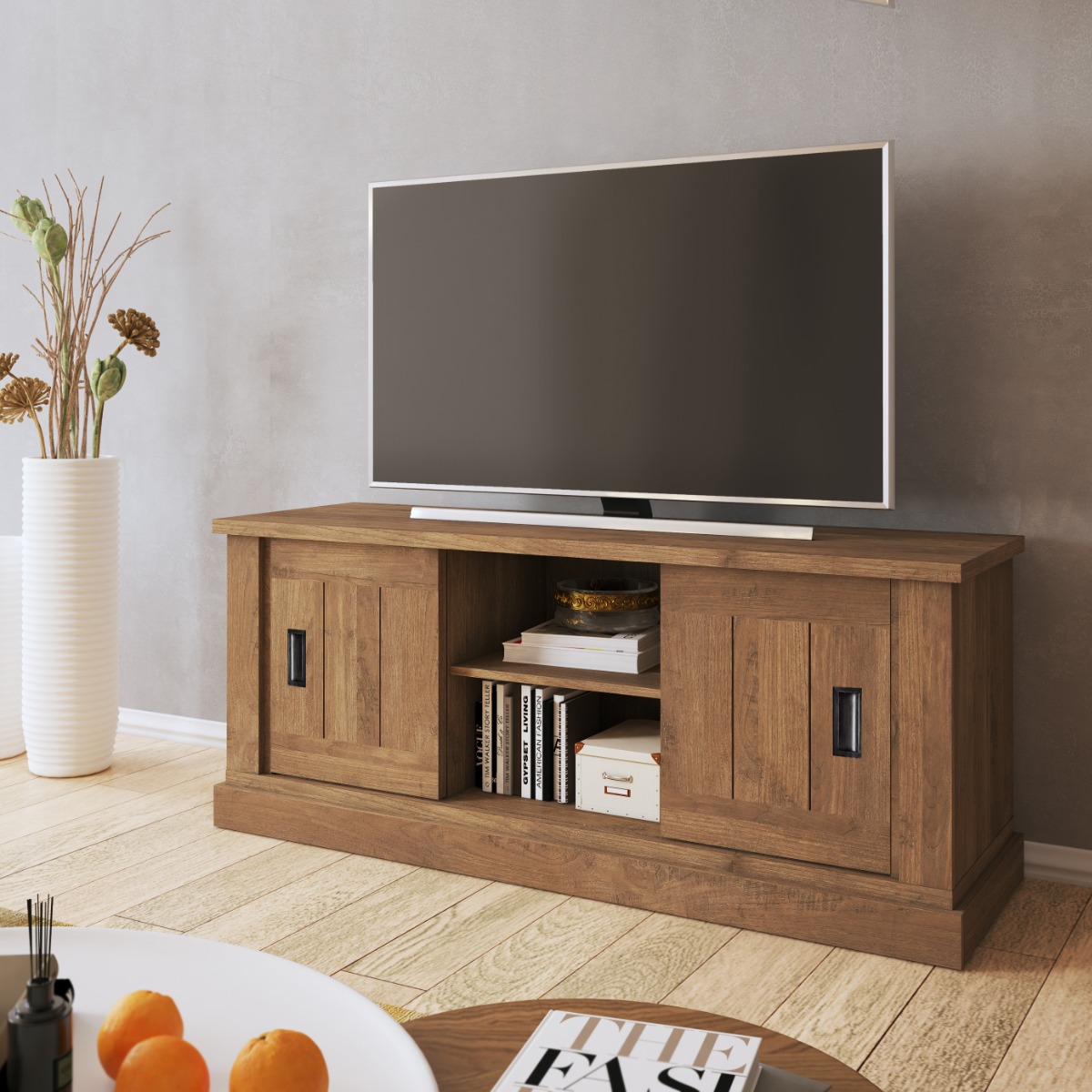 PORTA TV MOD. ANTHONY CM 145X46 H. 60 NOCE EASTWOOD