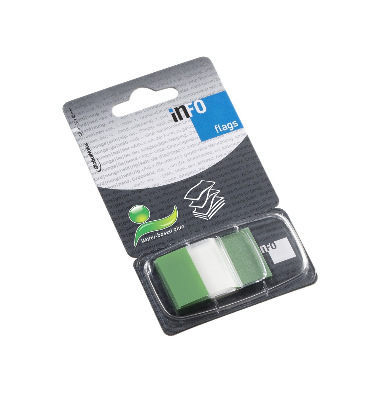 INFO NOTES - CONF. 50 ADESIVI SEGNAPAGINA 25X43mm VERDE