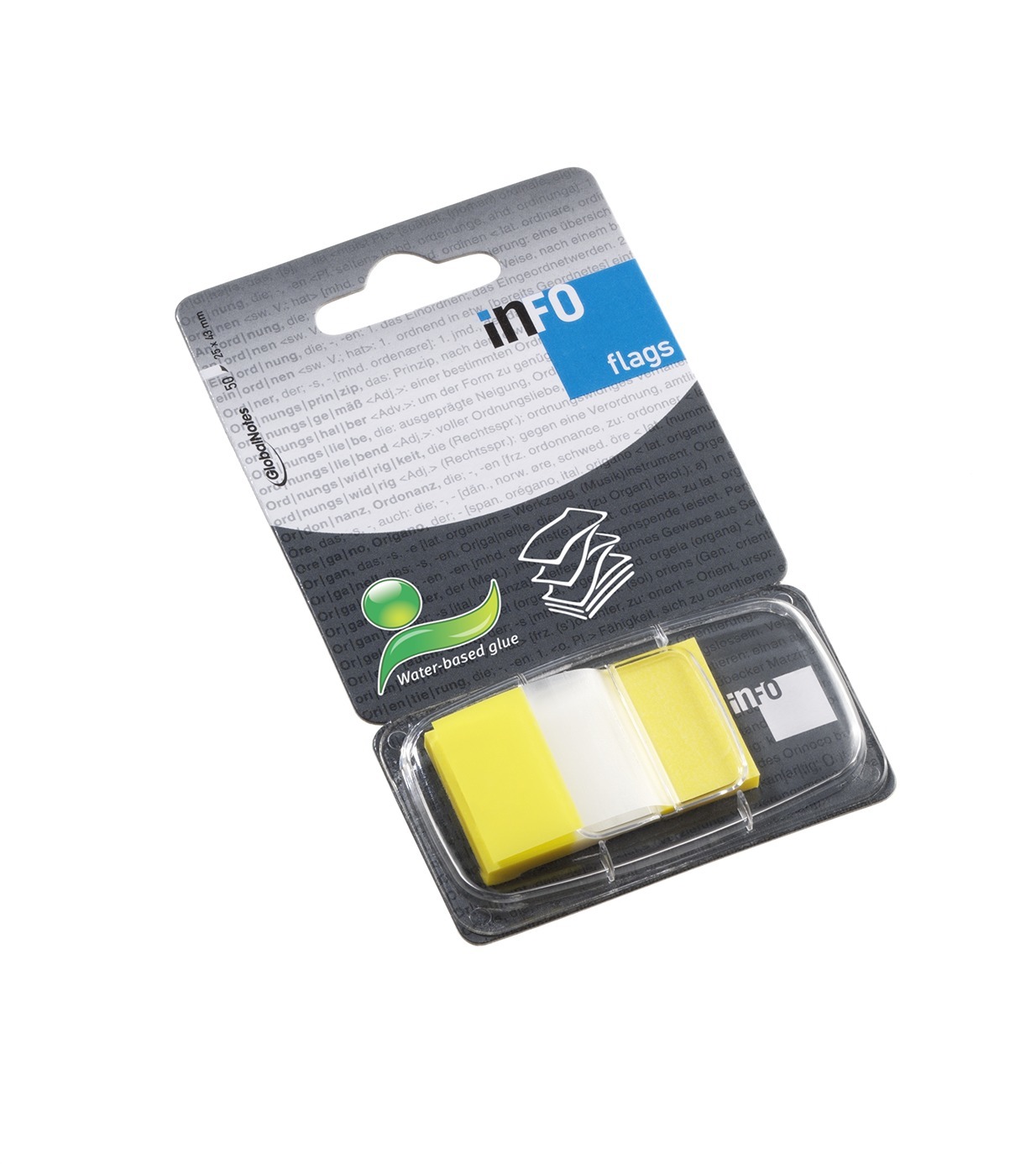 INFO NOTES - CONF. 50 ADESIVI SEGNAPAGINA 25X43mm GIALLO