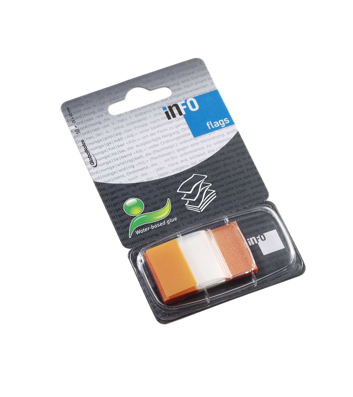 INFO NOTES - CONF. 50 ADESIVI SEGNAPAGINA 25X43mm ARANCIO