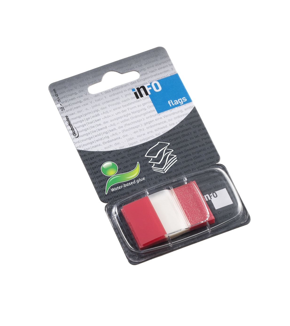 INFO NOTES - CONF. 50 ADESIVI SEGNAPAGINA 25X43mm ROSSO