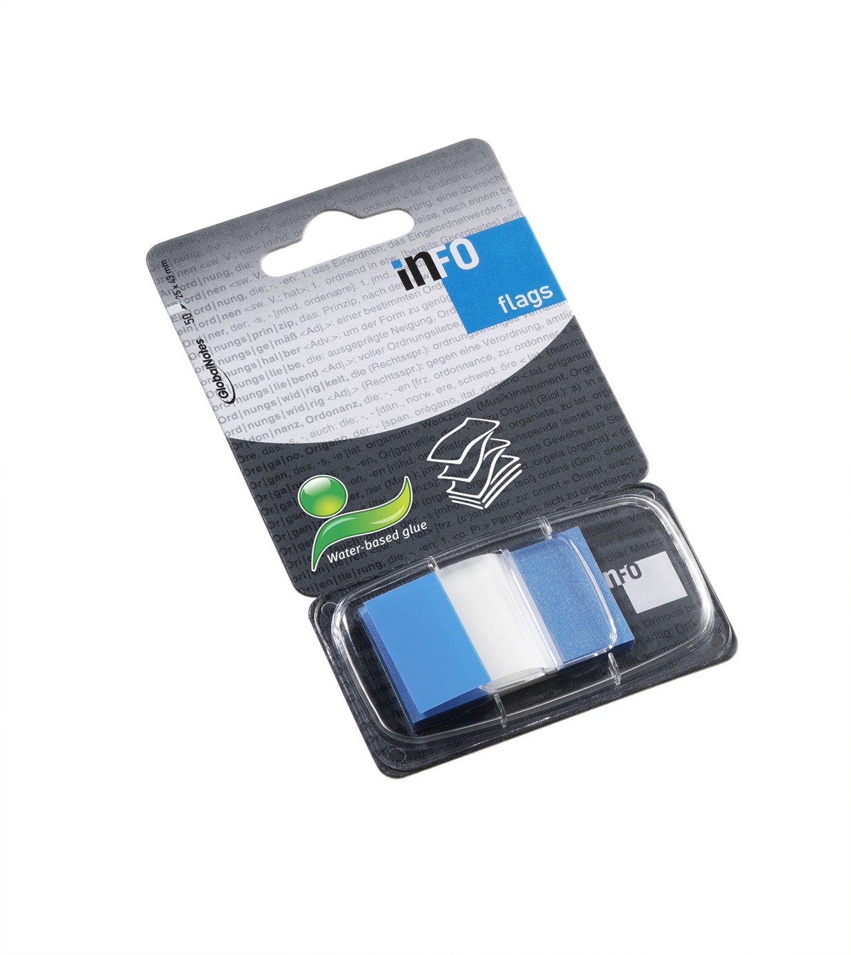 INFO NOTES - CONF. 50 ADESIVI SEGNAPAGINA 25X43mm BLU