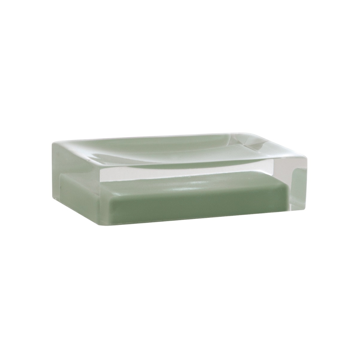 LINEA RAINBOW - PORTA SAPONE IN RESINA VERDE MENTA
