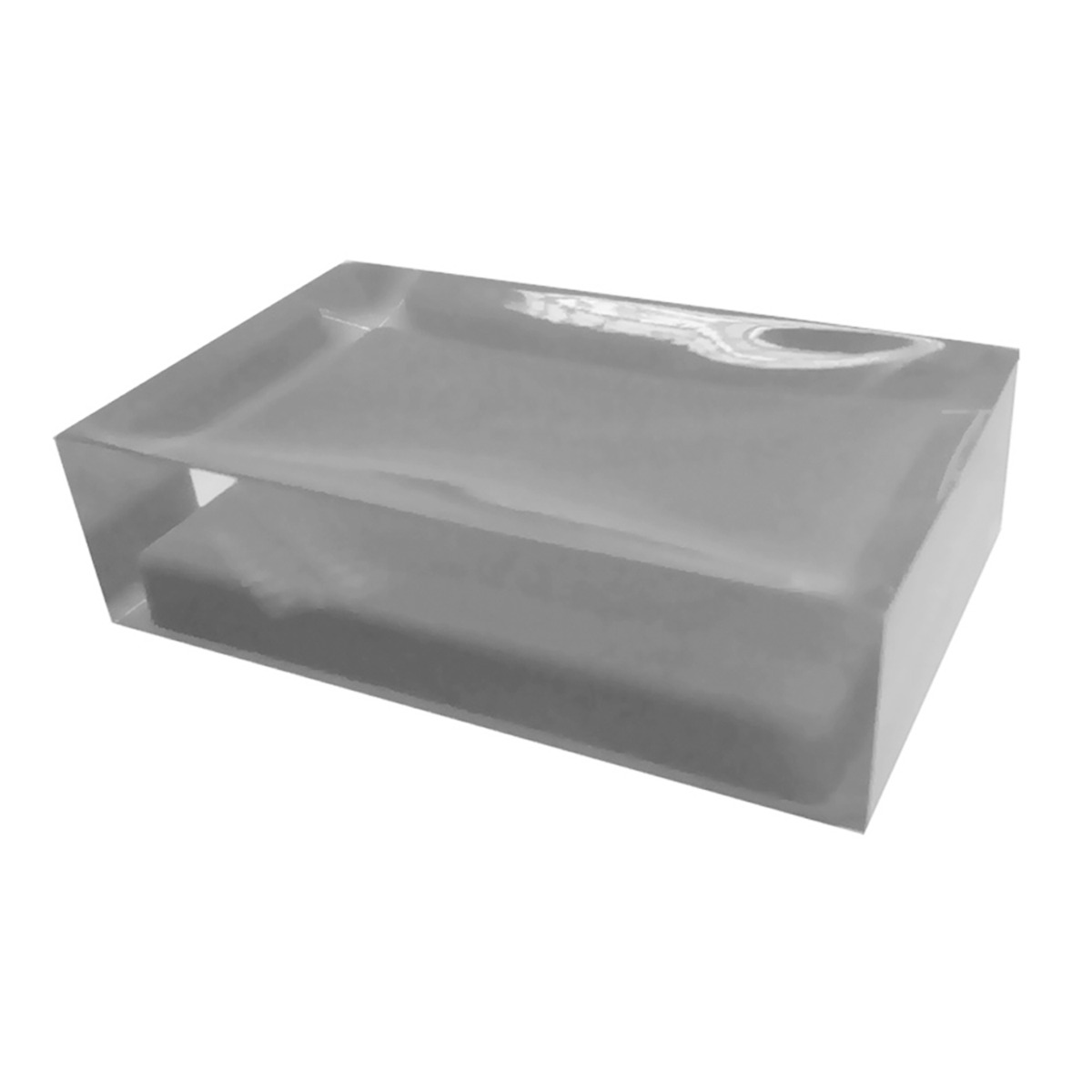 LINEA RAINBOW - PORTA SAPONE IN RESINA ARGENTO