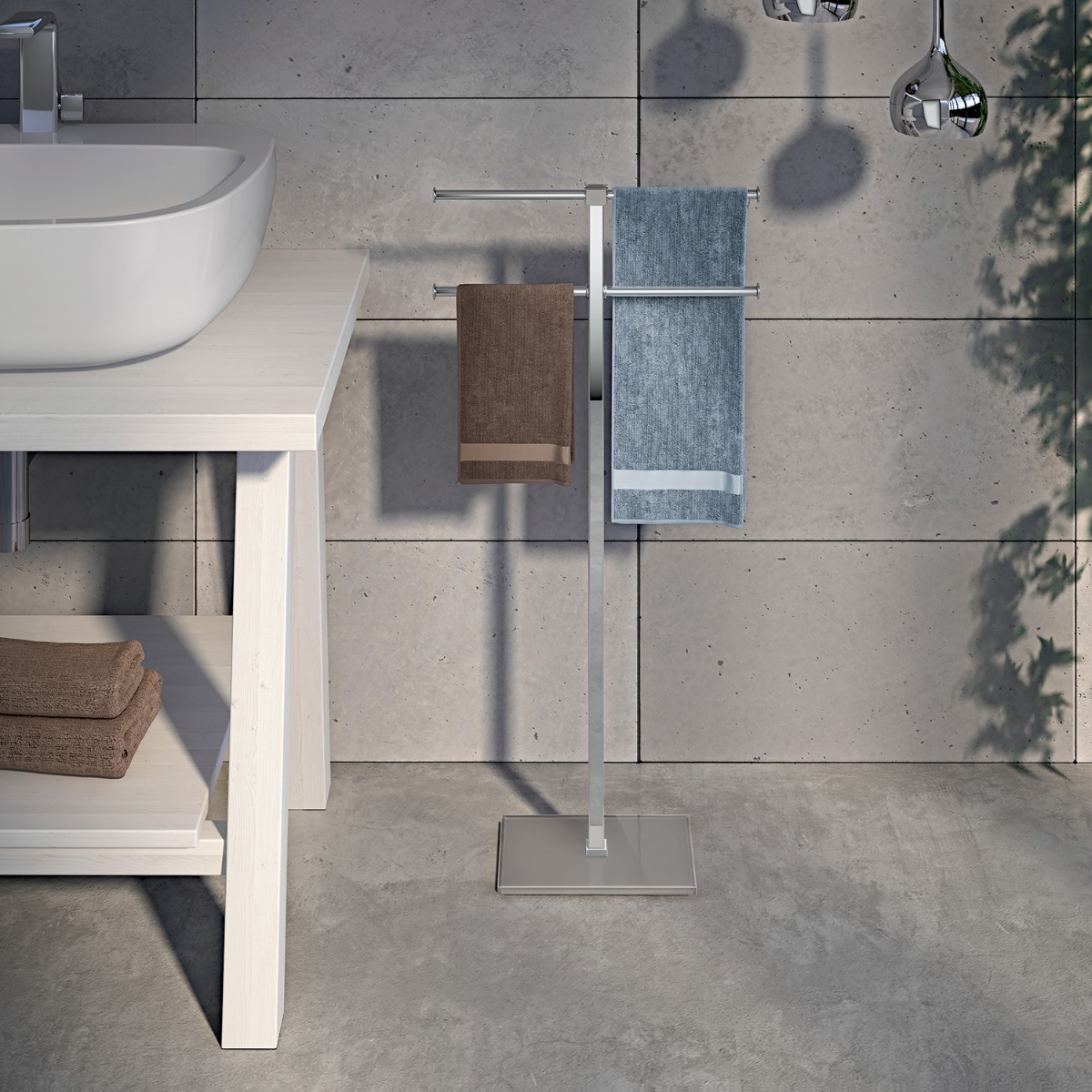 LINEA RAINBOW - PIANTANA PORTA ASCIUGAMANI ARGENTO