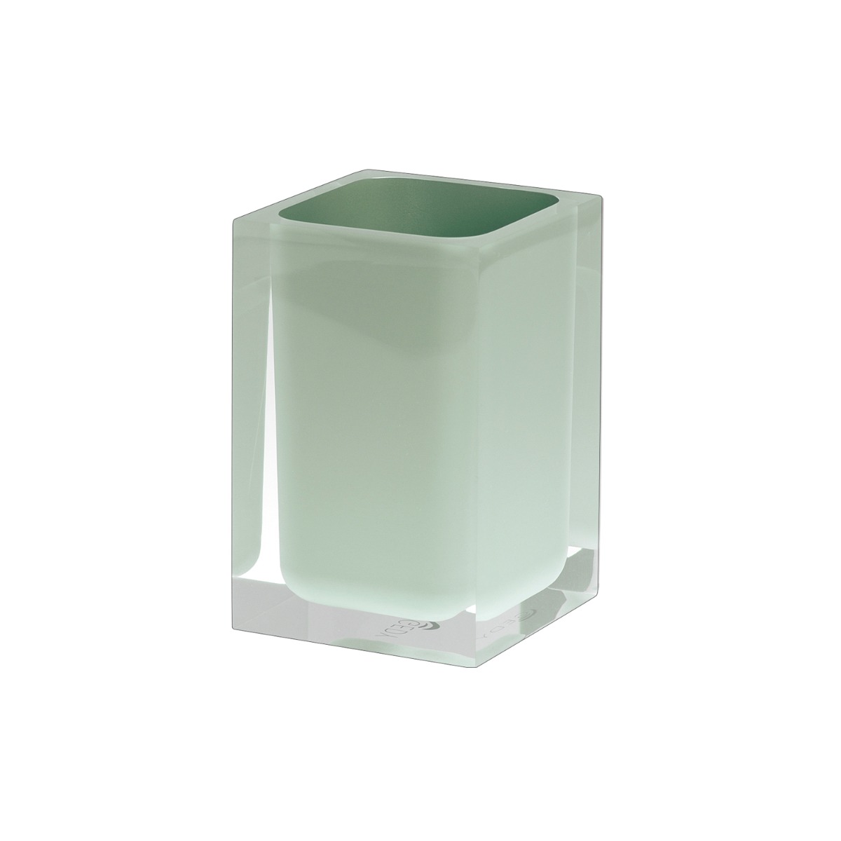 LINEA RAINBOW - BICCHIERE PORTASPAZZOLINI IN RESINA VERDE MENTA 