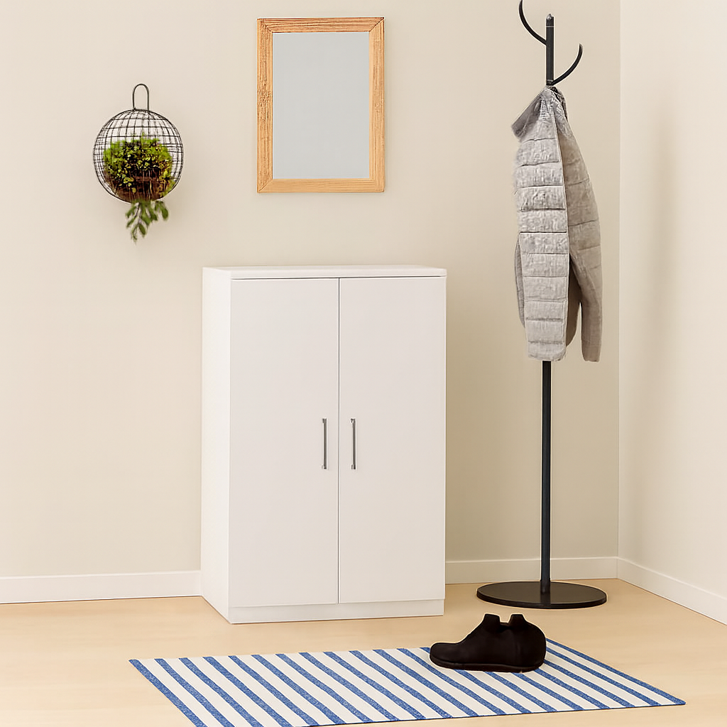 ARMADIO/SCARPIERA CM 55X36 H. 108 BIANCO OPACO