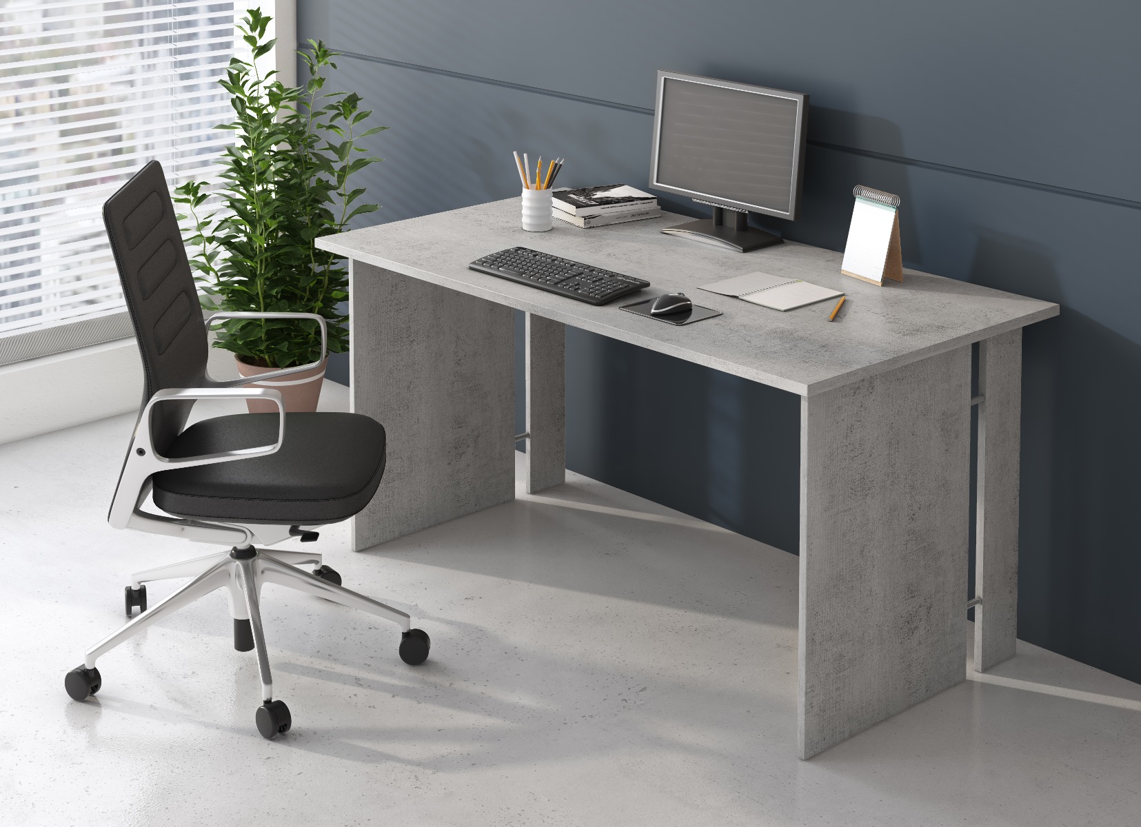 SCRIVANIA OMEGA II CM 150 BETON