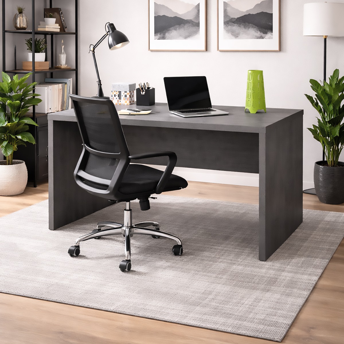 SCRIVANIA MOD. PRATICO CM 140X69 H. 74.2 CEMENTO