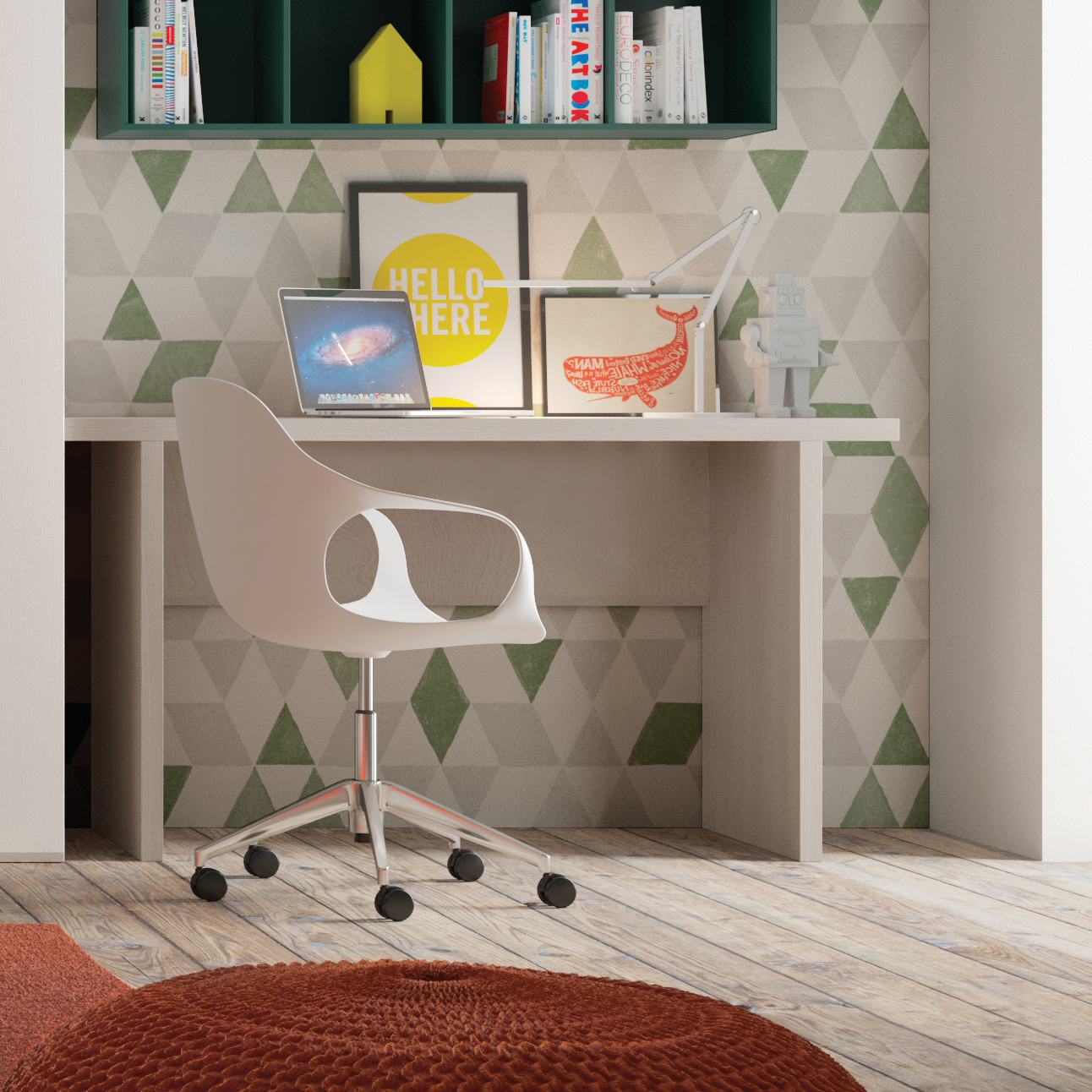 SCRIVANIA CM 151X55 H. 76 OLMO