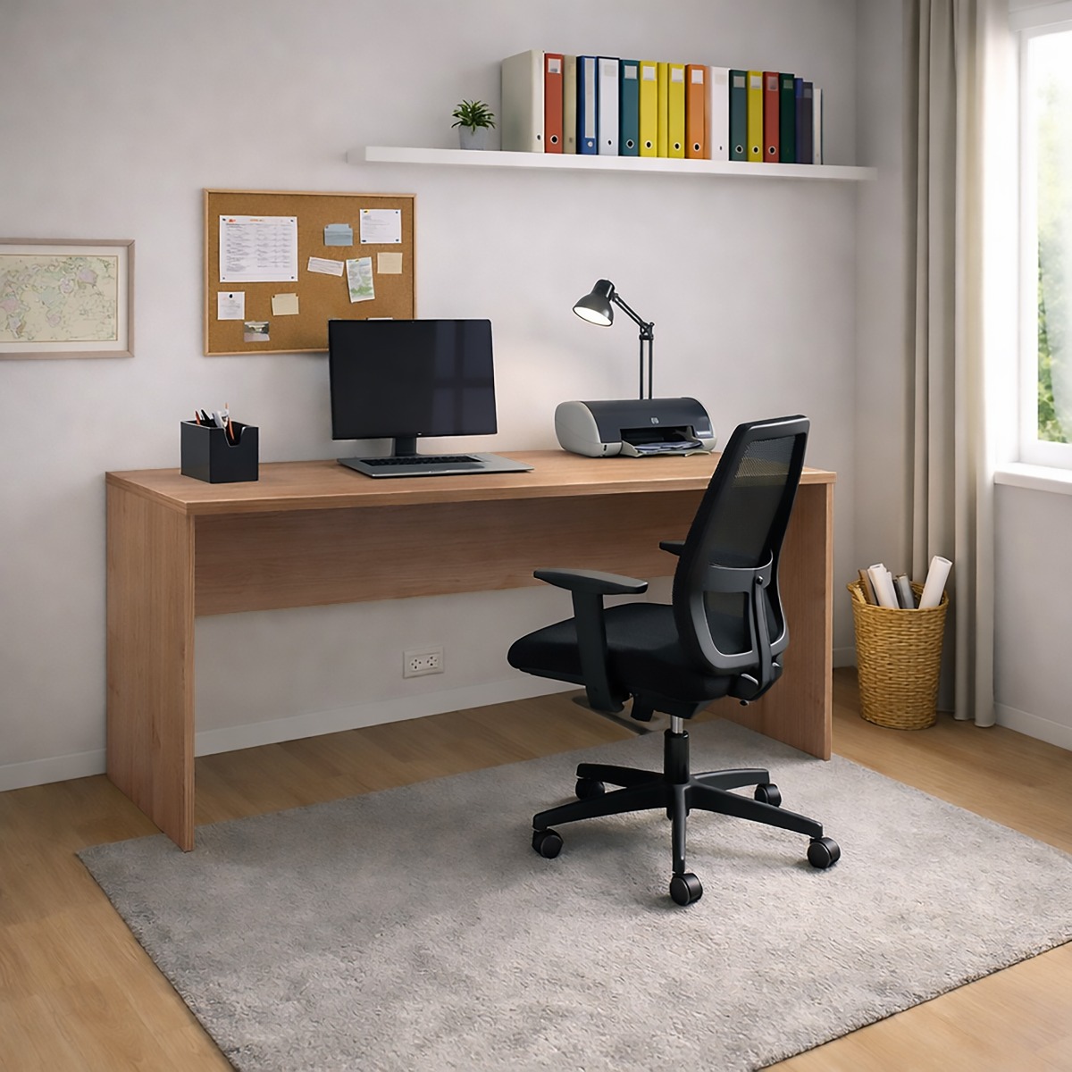 SCRIVANIA MOD. DOUBLE CM 180X69 H. 76 NOCE STELVIO 