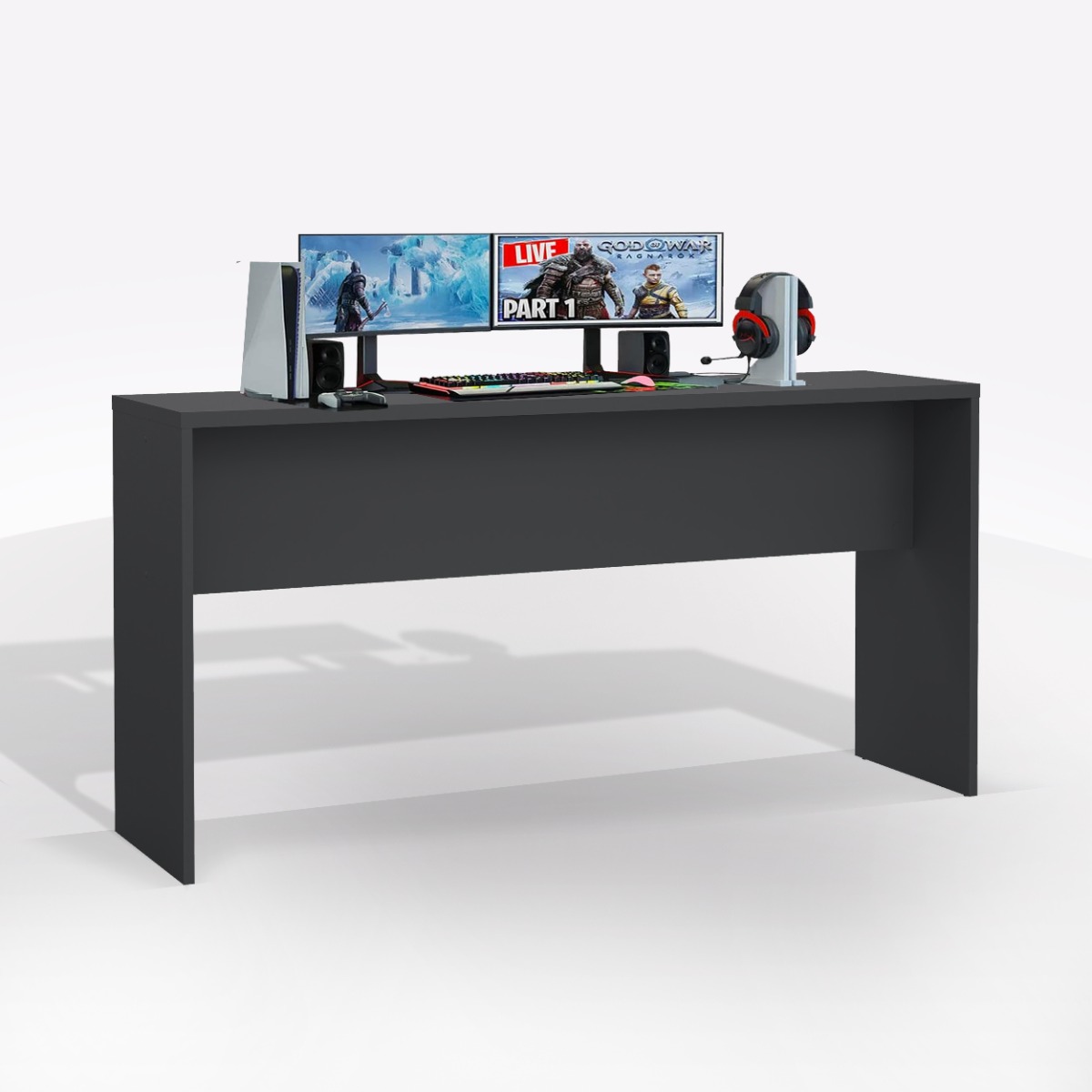 ALLUNGO SCRIVANIA SIGN CM 150X40 H. 75.6 GRIGIO OPACO
