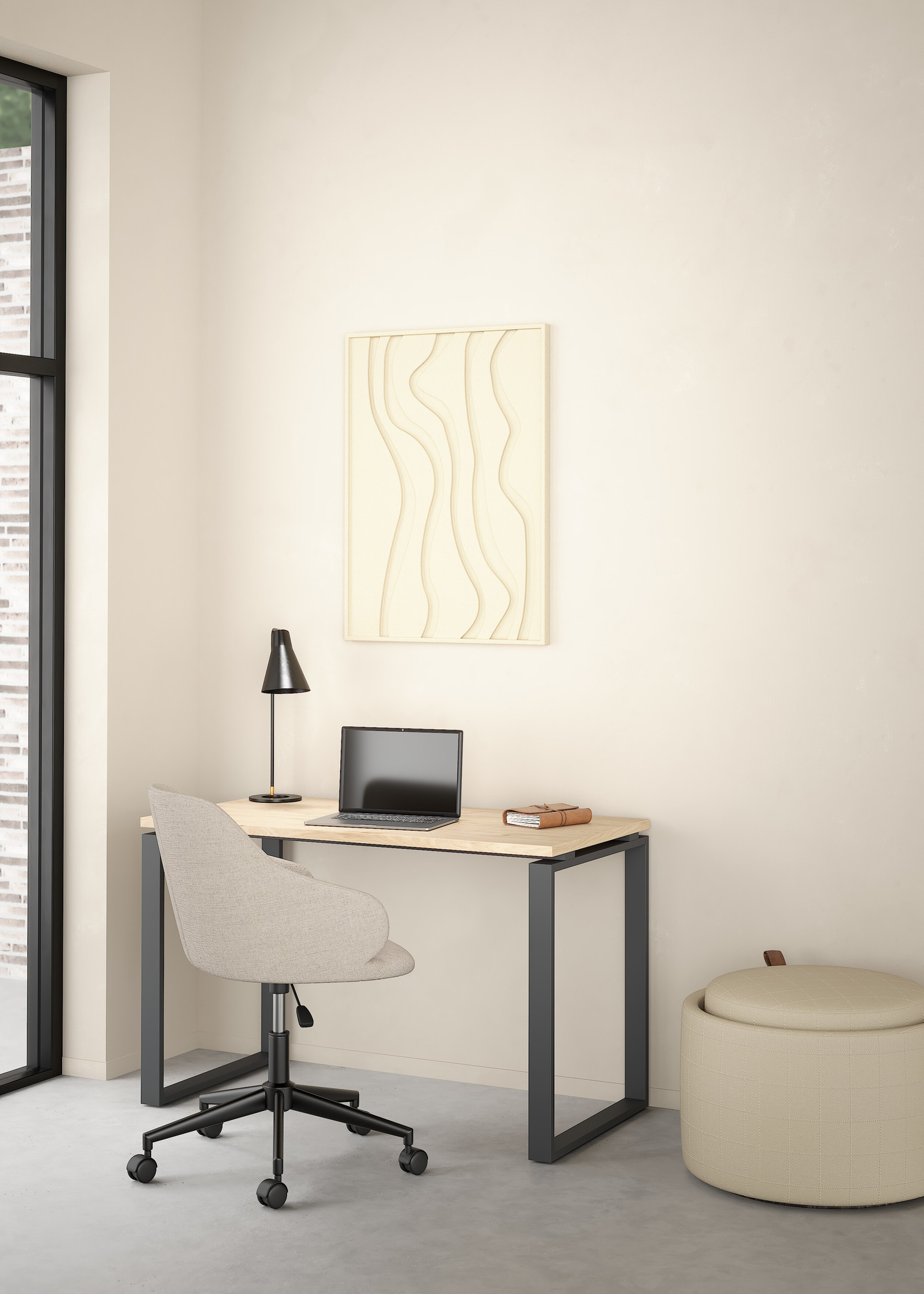 SCRIVANIA SIGN CM 120X60 H. 75.6 JACKSON HICHORY E ANTRACITE