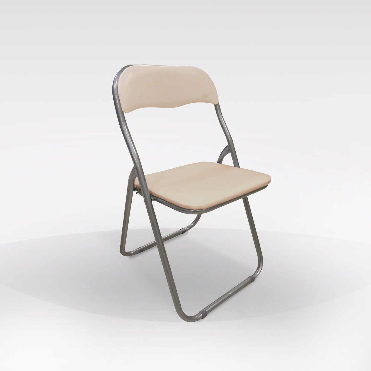 SEDIA PIEGHEVOLE IN METALLO E PVC SABBIA
