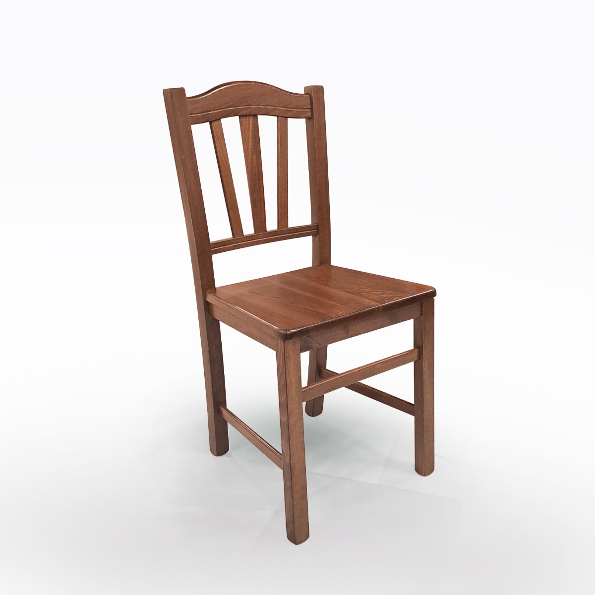 SEDIA MOD. SILVANA IN LEGNO TINTA NOCE CON FONDELLO IN LEGNO