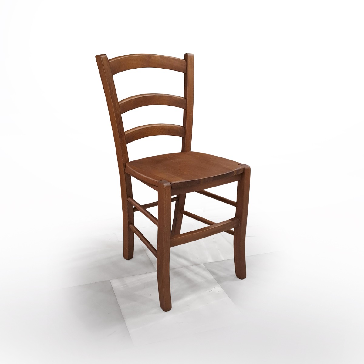 SEDIA MOD. VENEZIA IN LEGNO TINTA NOCE CON FONDELLO IN LEGNO