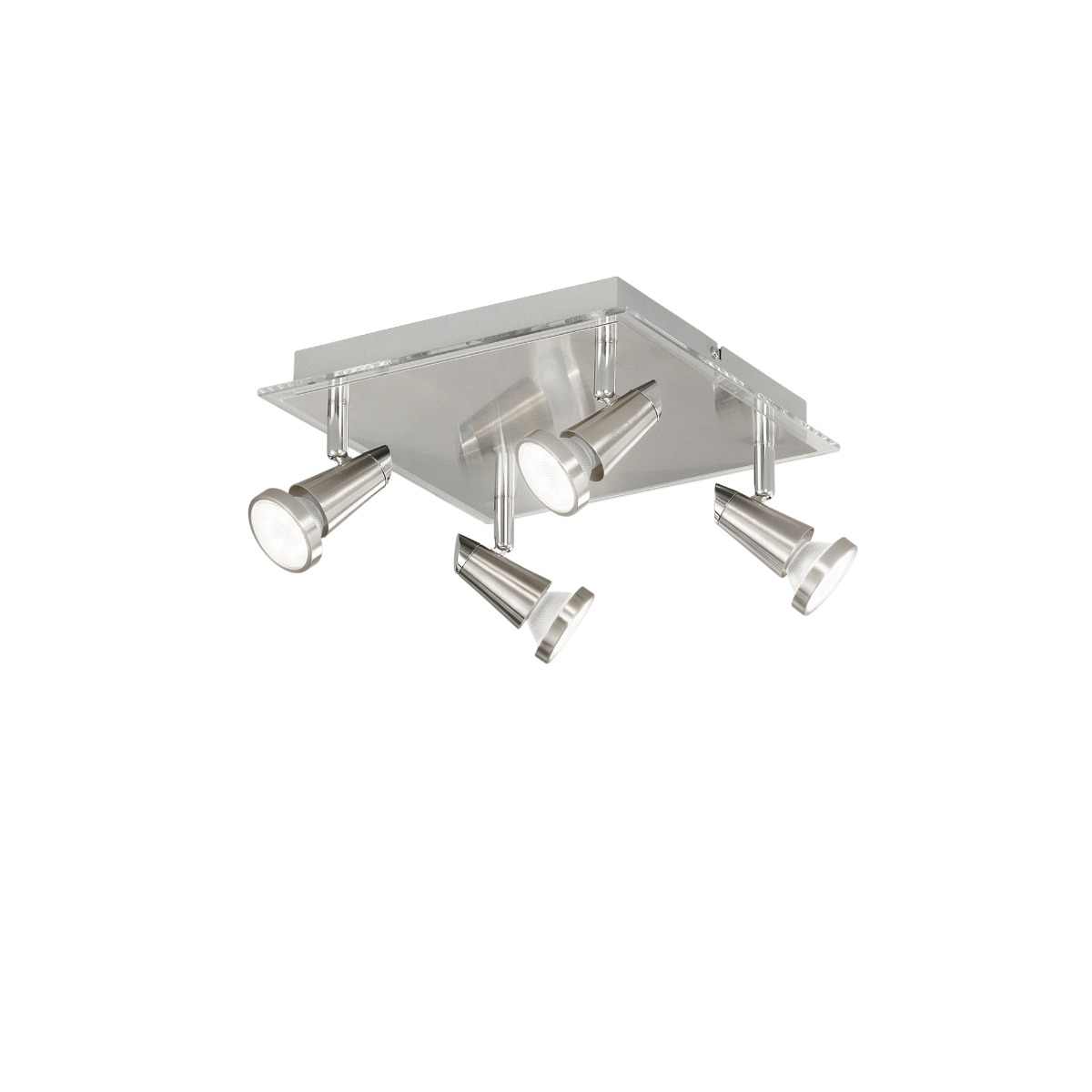SPOT A LED MIAMI NIKEL 26X26 H. 14.5CM - 4XGU10 MAX 35W 2700K 400lm
