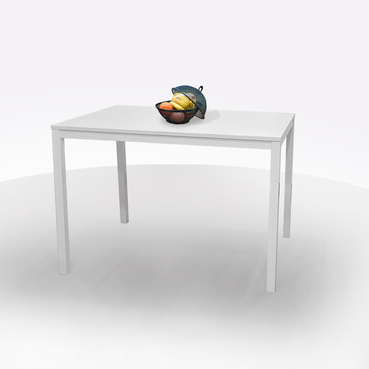 TAVOLO MOD. PLUTONE ALLUNGABILE CM 110X70 BIANCO E BIANCO LARICE
