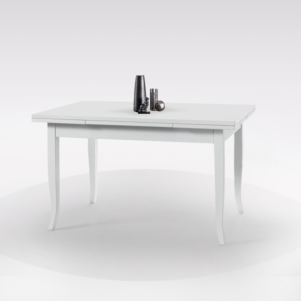 TAVOLO ALL. 160X85 LACCATO BIANCO 