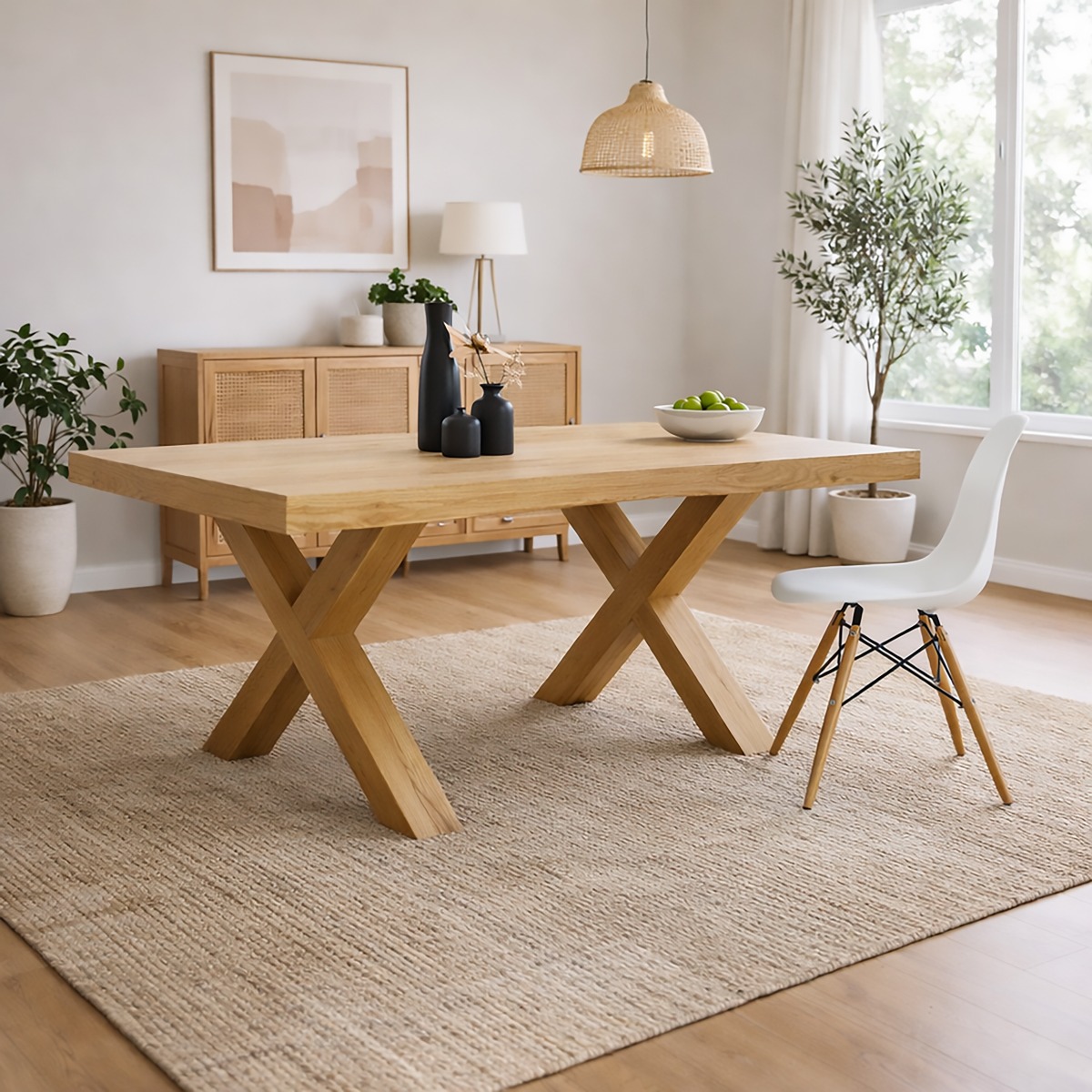 TAVOLO ALLUNGABILE CM 180X100 ROVERE CONSUMATO