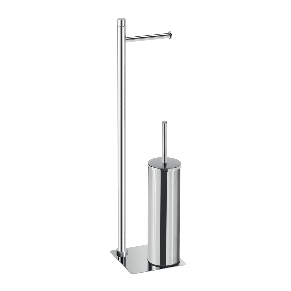 LINEA TRILLY - PIANTANA PORTA ROTOLO E PORTA SCOPINO CROMATO