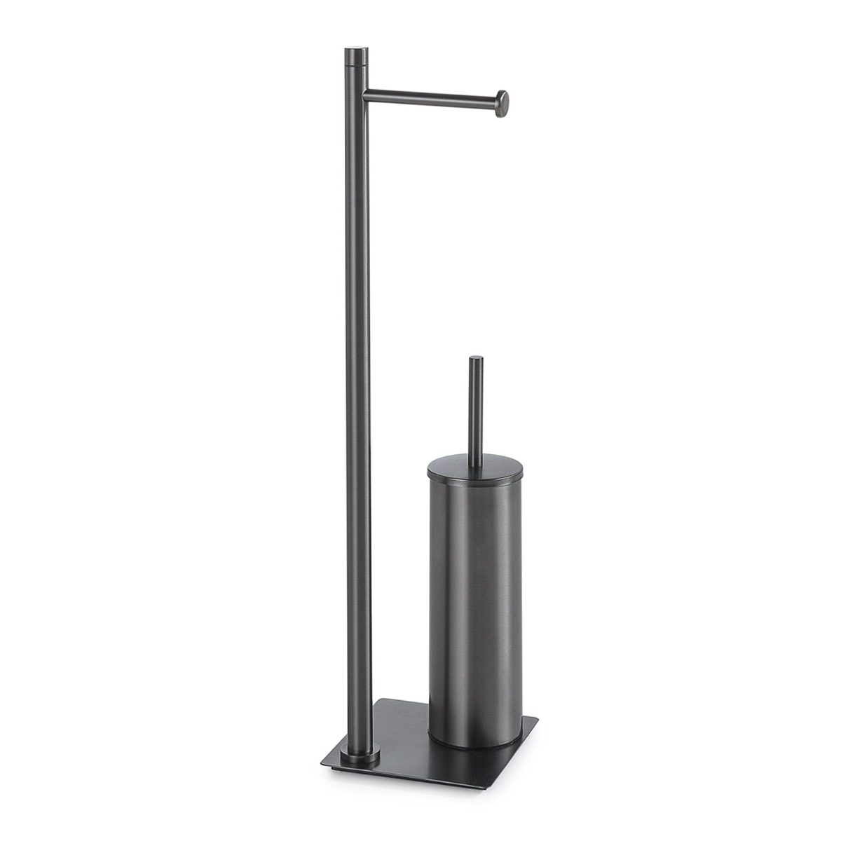 LINEA TRILLY - PIANTANA PORTA ROTOLO E PORTA SCOPINO GUN METAL